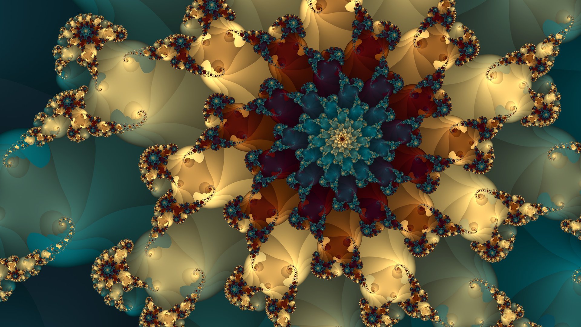 Обои абстракция, цветок, узор, фрактал, abstraction, flower, pattern, fractal разрешение 2560x1600 Загрузить