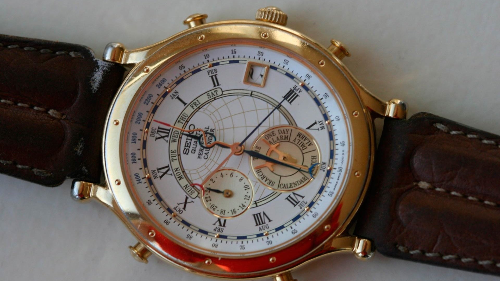 Обои часы, время, стрелки, сейко, наручные часы, watch, time, arrows, seiko, wrist watch разрешение 1920x1200 Загрузить
