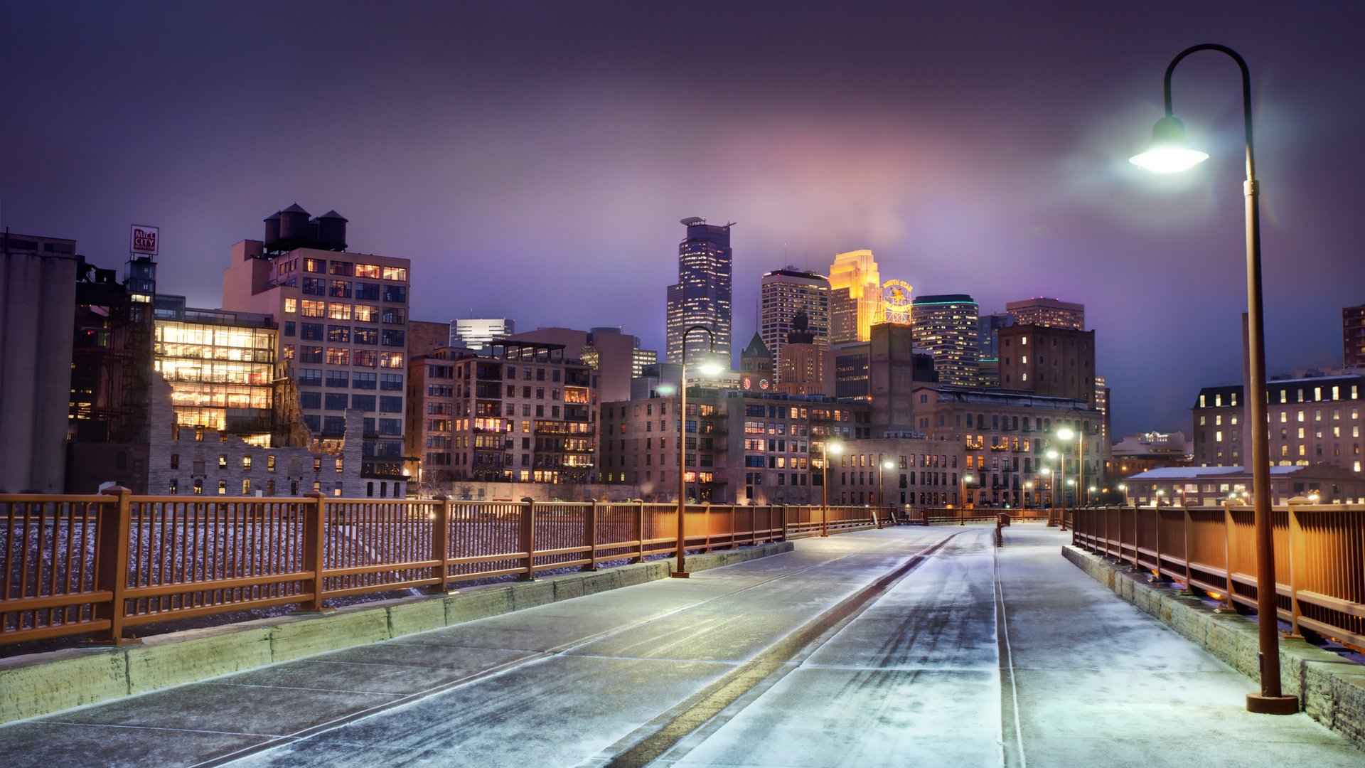 Обои minnesota minneapolis noch sneg zima, minnesota minneapolis noch zima sneg разрешение 2560x1600 Загрузить