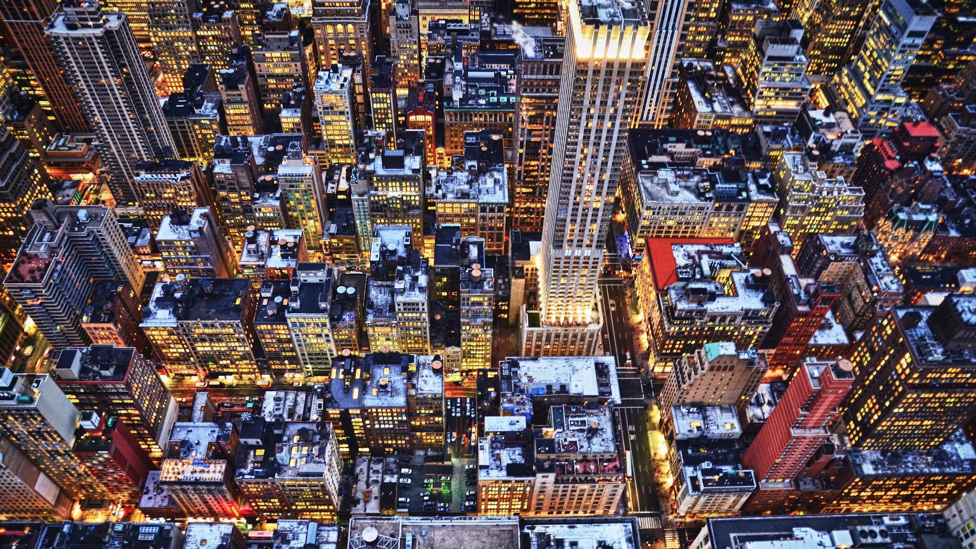 Обои вид сверху, небоскребы, нью-йорк, улицы, the view from the top, skyscrapers, new york, street разрешение 2560x1600 Загрузить
