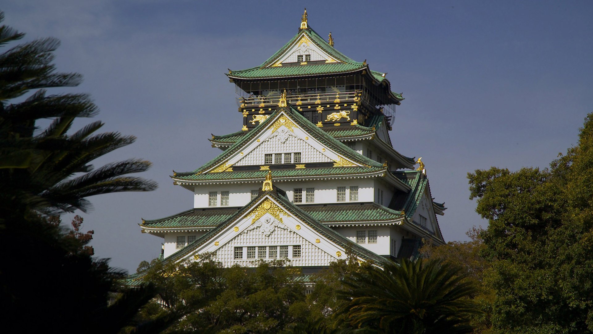 Обои деревья, япония, дворец, осака, trees, japan, palace, osaka разрешение 2945x1936 Загрузить