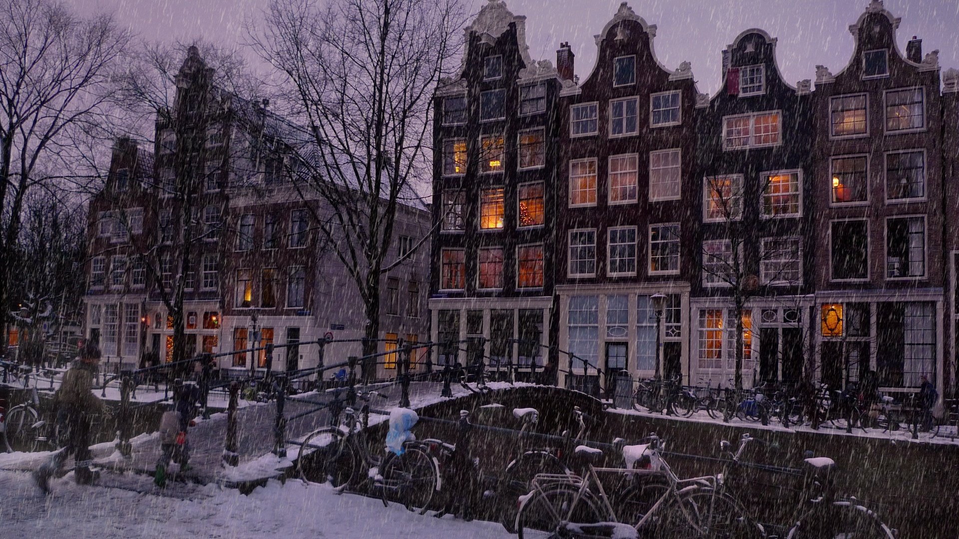 Обои снег, зима, амстердам, snow, winter, amsterdam разрешение 3544x2469 Загрузить