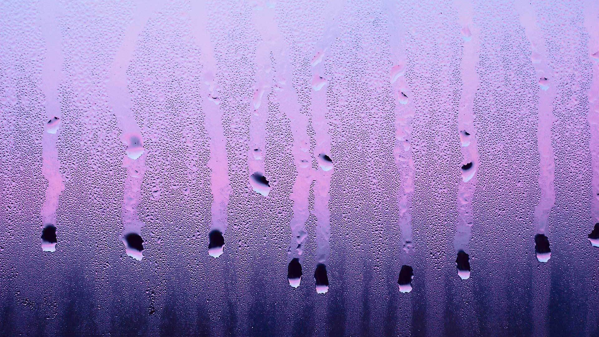 Обои вода, текстура, фон, капли, цвет, фиолетовый, стекло, water, texture, background, drops, color, purple, glass разрешение 1920x1200 Загрузить