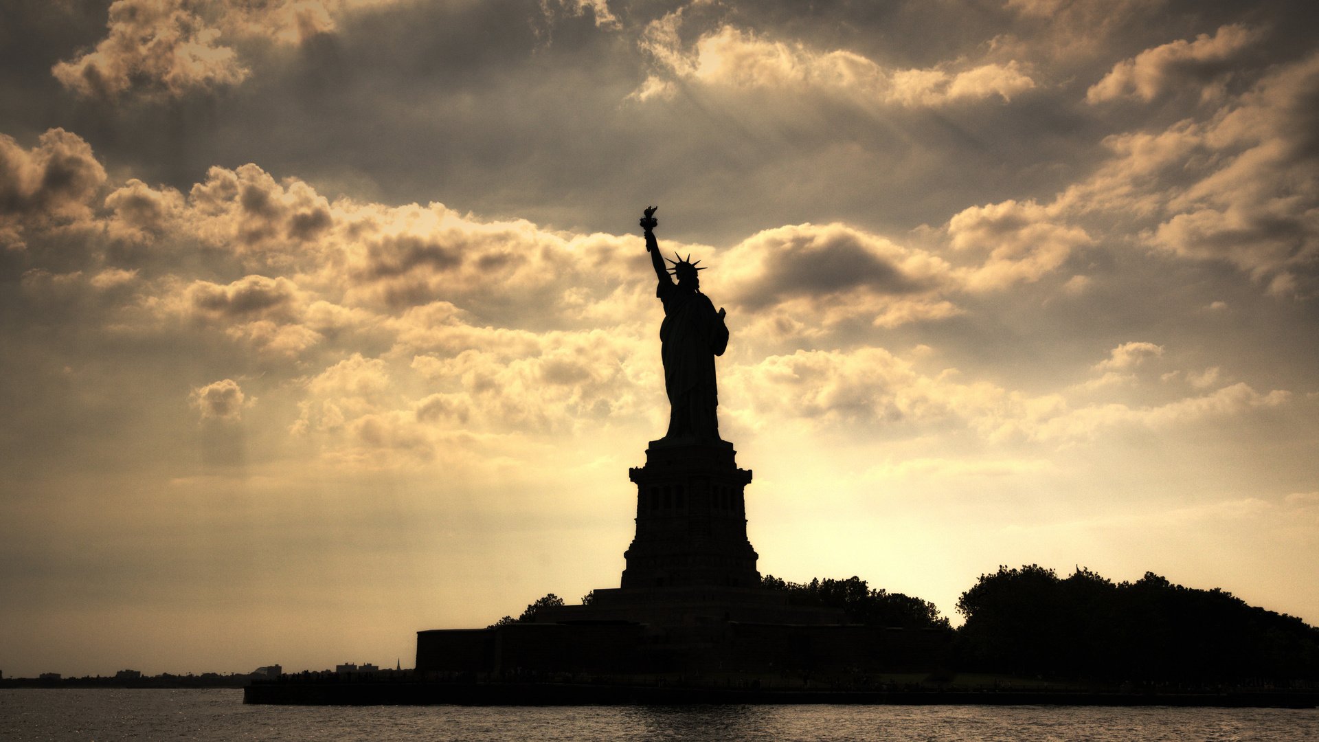 Обои пейзаж, сша, нью-йорк, статуя свободы, landscape, usa, new york, the statue of liberty разрешение 2560x1600 Загрузить