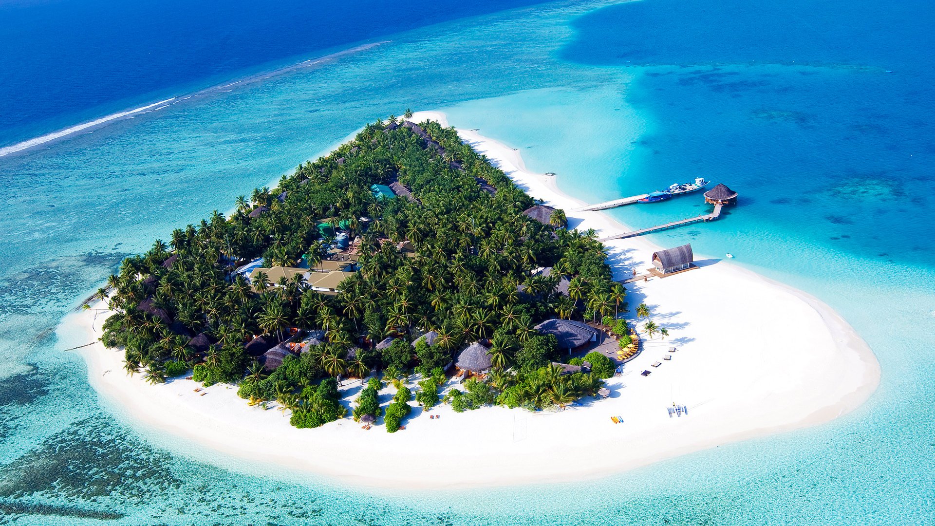 Обои остров, тропики, мальдивы, island, tropics, the maldives разрешение 2400x1600 Загрузить