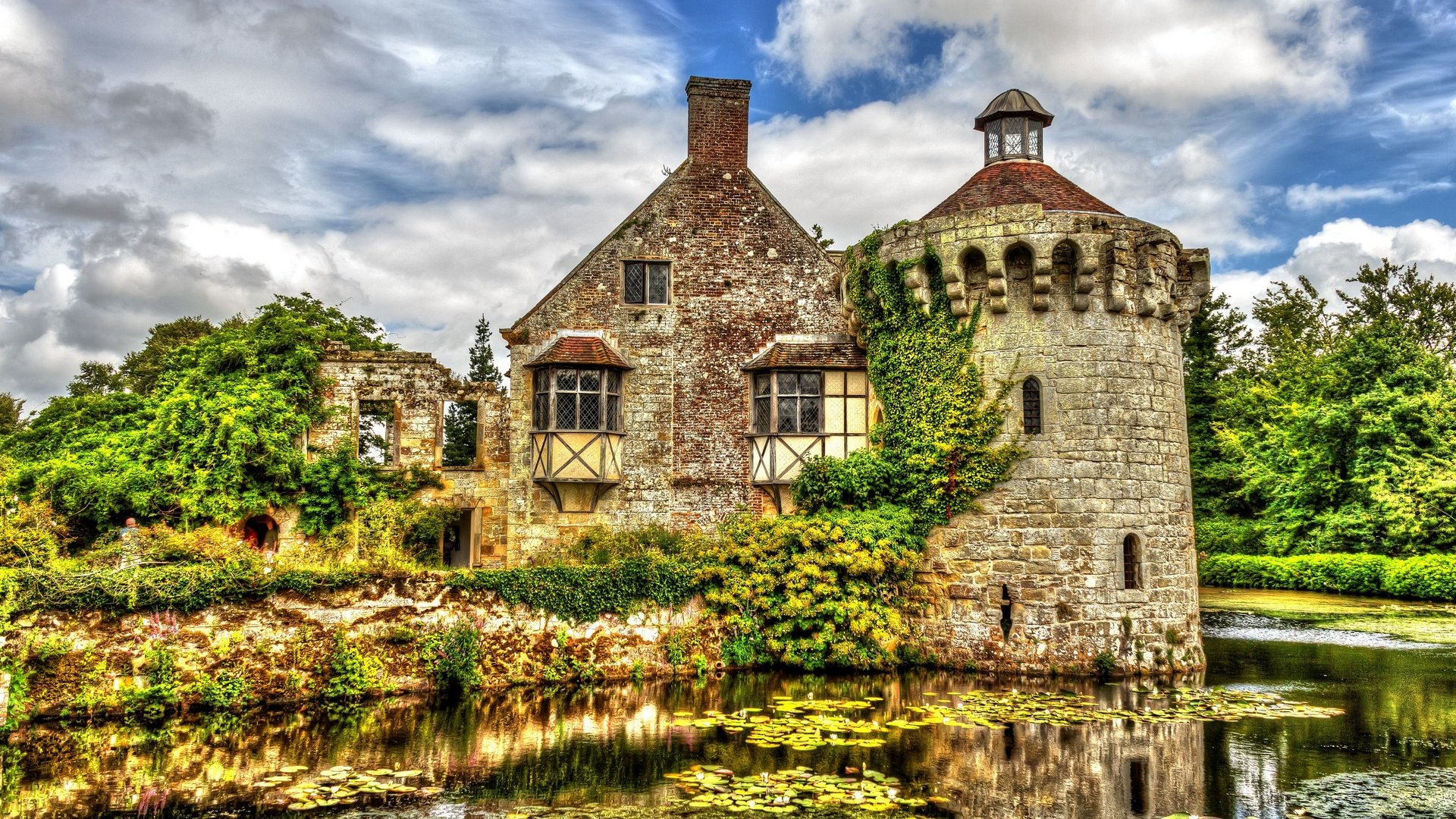 Обои англия, замок скотни, england, scotney castle разрешение 3500x2334 Загрузить