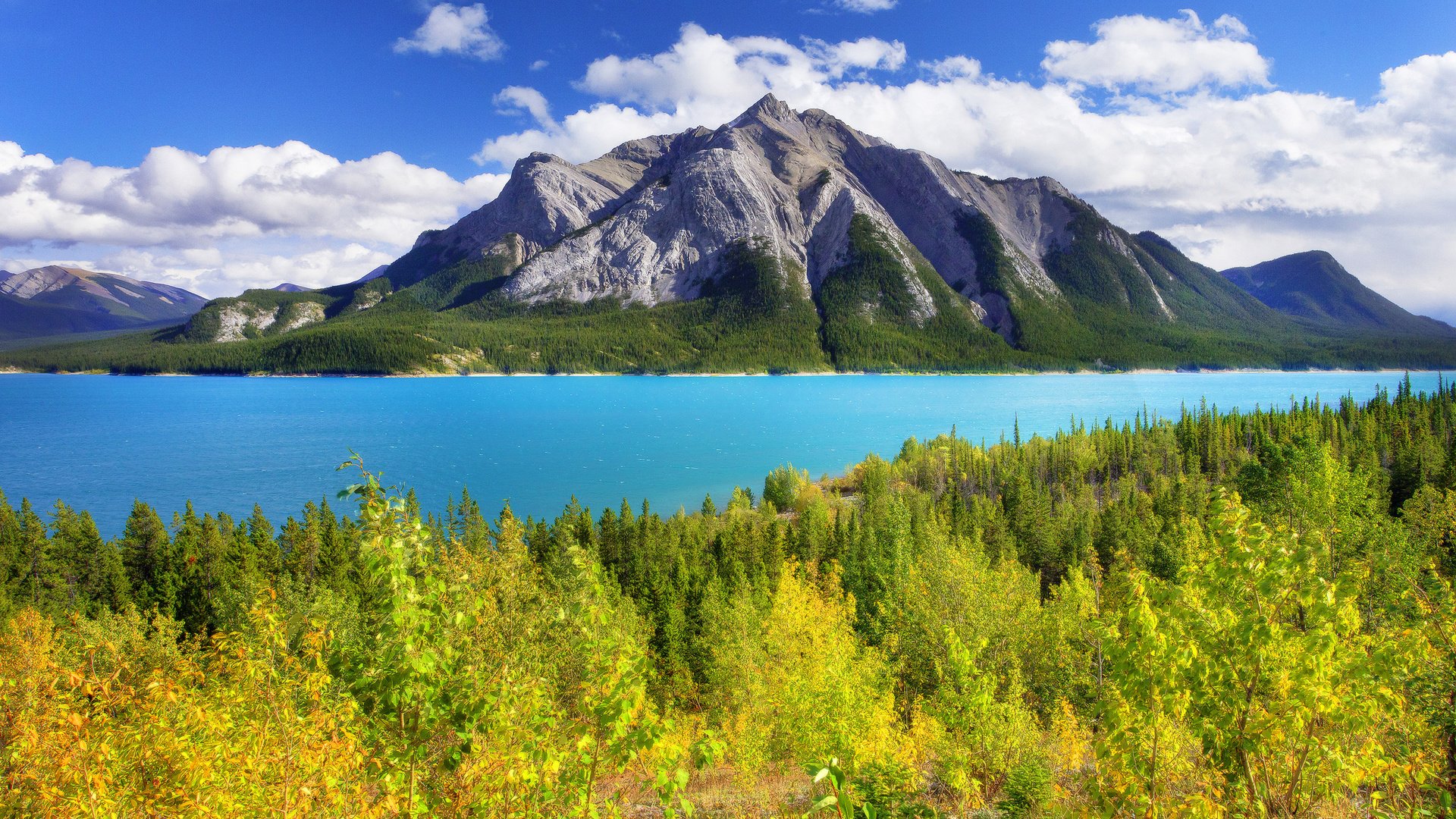 Обои небо, горы, канада, банф, провинция альберта, abraham lake, the sky, mountains, canada, banff, alberta разрешение 2560x1600 Загрузить