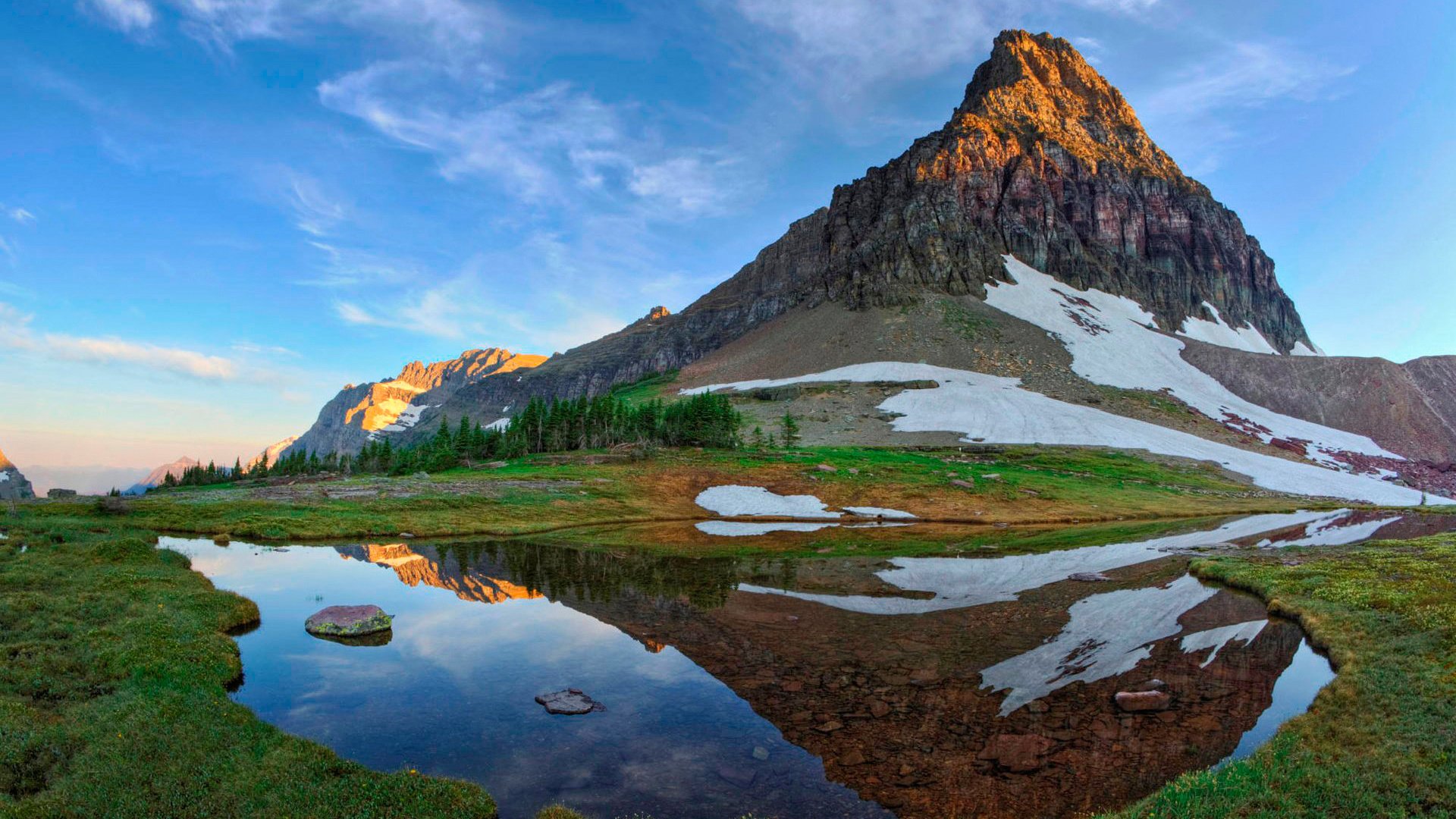 Обои озеро, горы, природа, отражение, lake, mountains, nature, reflection разрешение 1920x1200 Загрузить