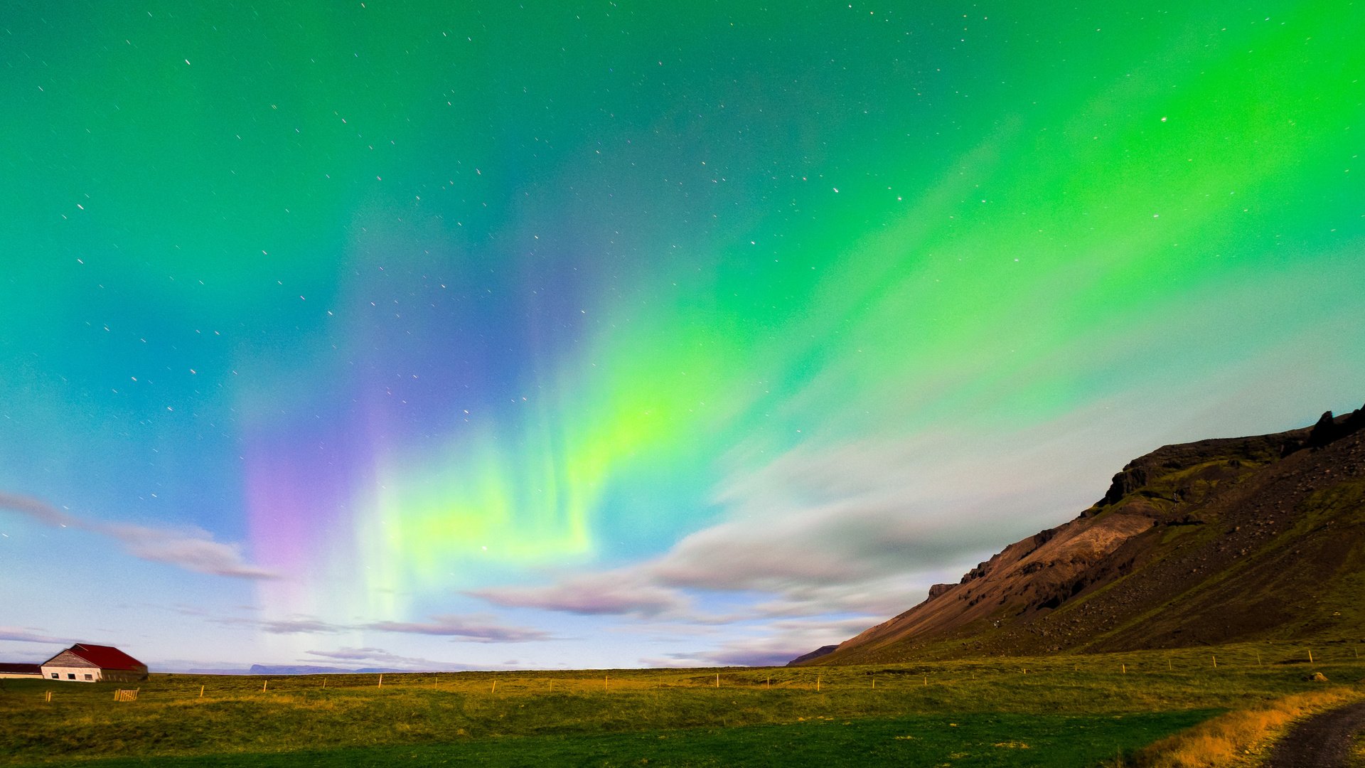 Обои звезды, северное сияние, исландия, aurora borealis, полярное сияние, stars, northern lights, iceland, polar lights разрешение 2560x1600 Загрузить