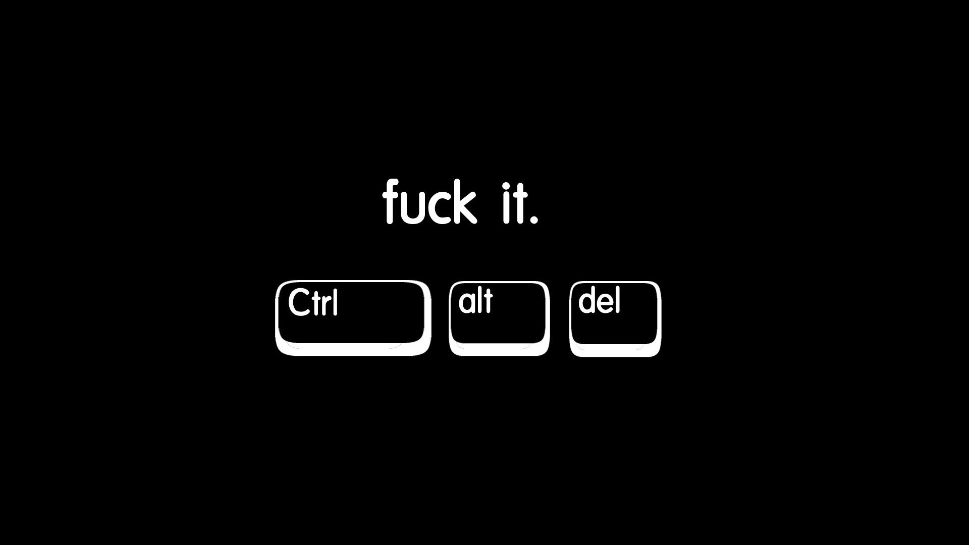 Обои клавиши, ctrl, fuck it, alt, del, keys разрешение 1920x1200 Загрузить