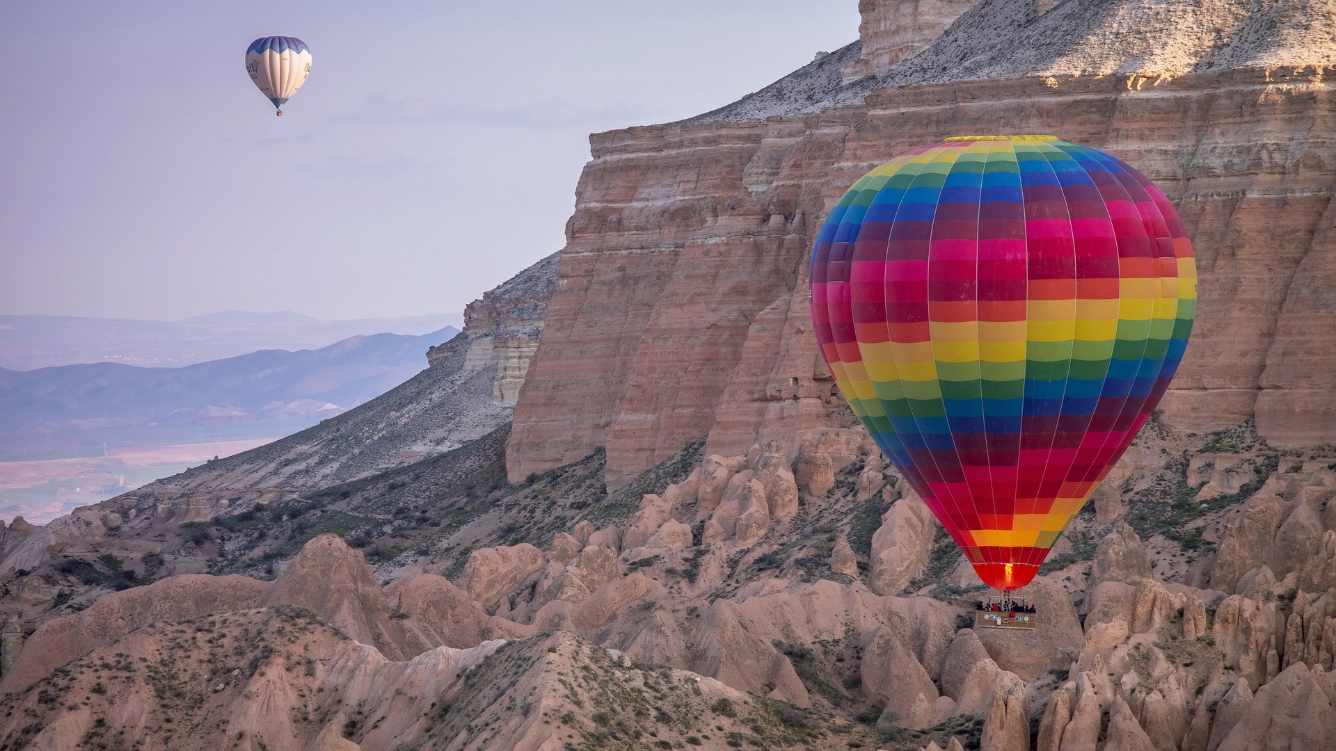 Обои горы, спорт, воздушные шары, mountains, sport, balloons разрешение 2560x1600 Загрузить