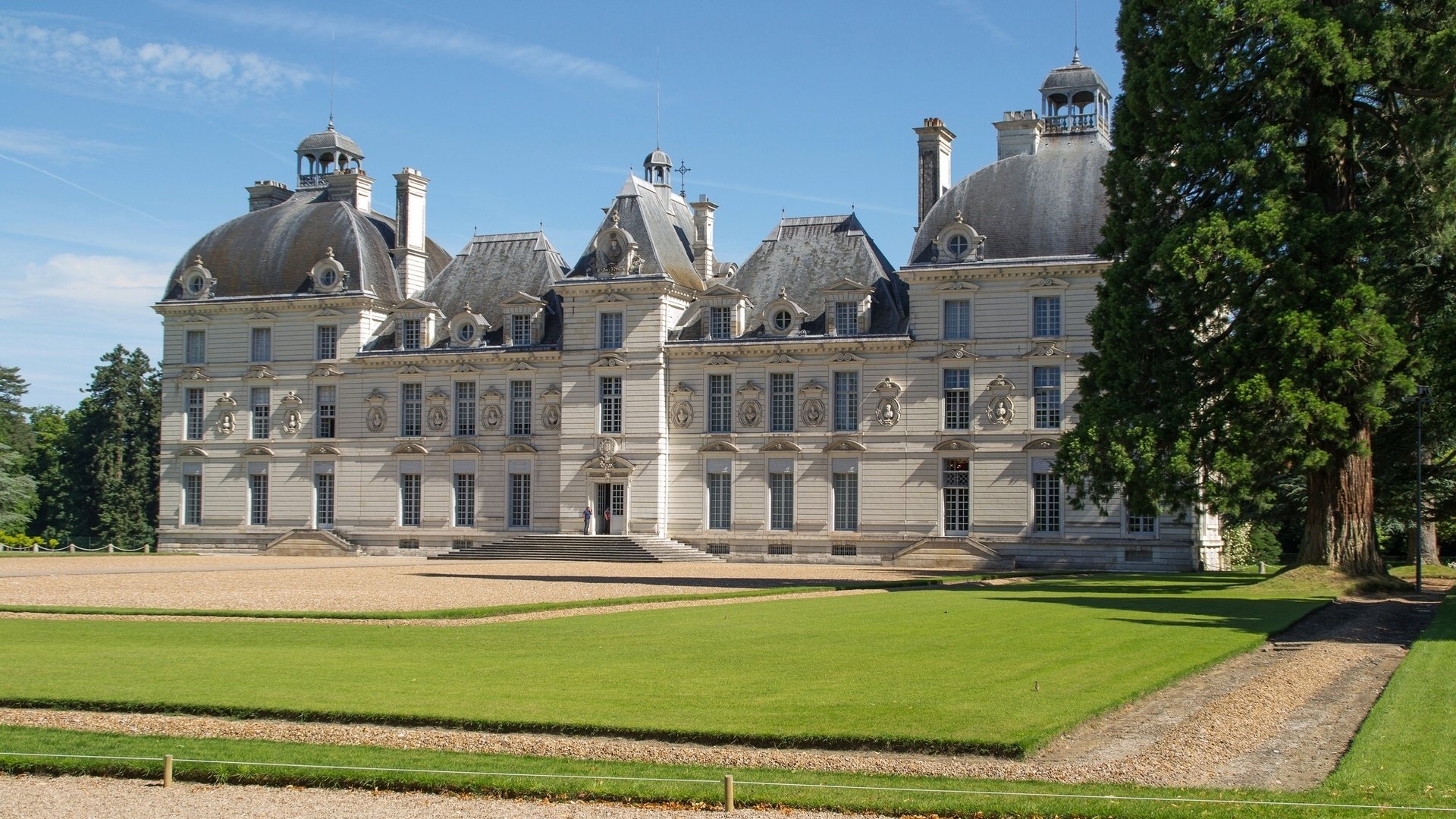 Обои дорожка, замок, франция, газон, шато-де-шеверни, track, castle, france, lawn, chateau de cheverny разрешение 2048x1280 Загрузить