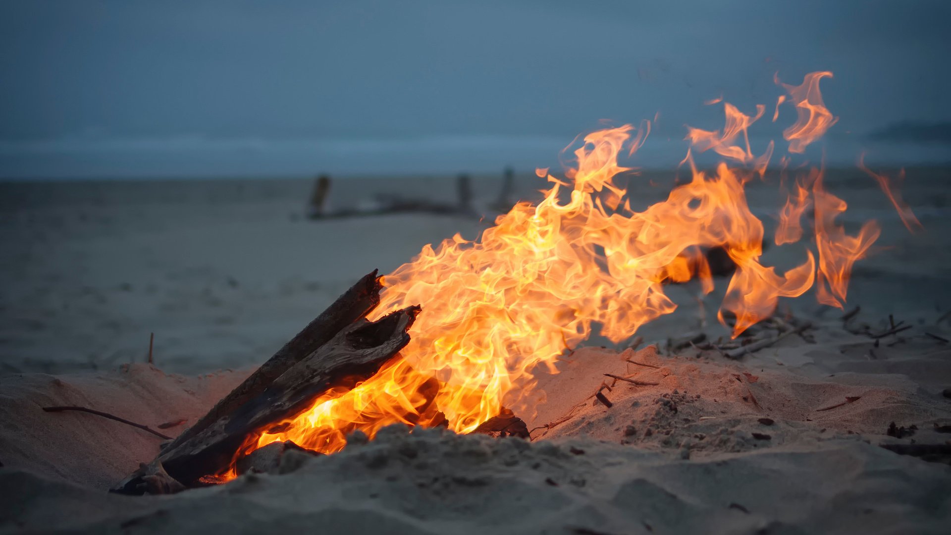 Обои песок, пляж, огонь, костёр, sand, beach, fire, the fire разрешение 2048x1356 Загрузить