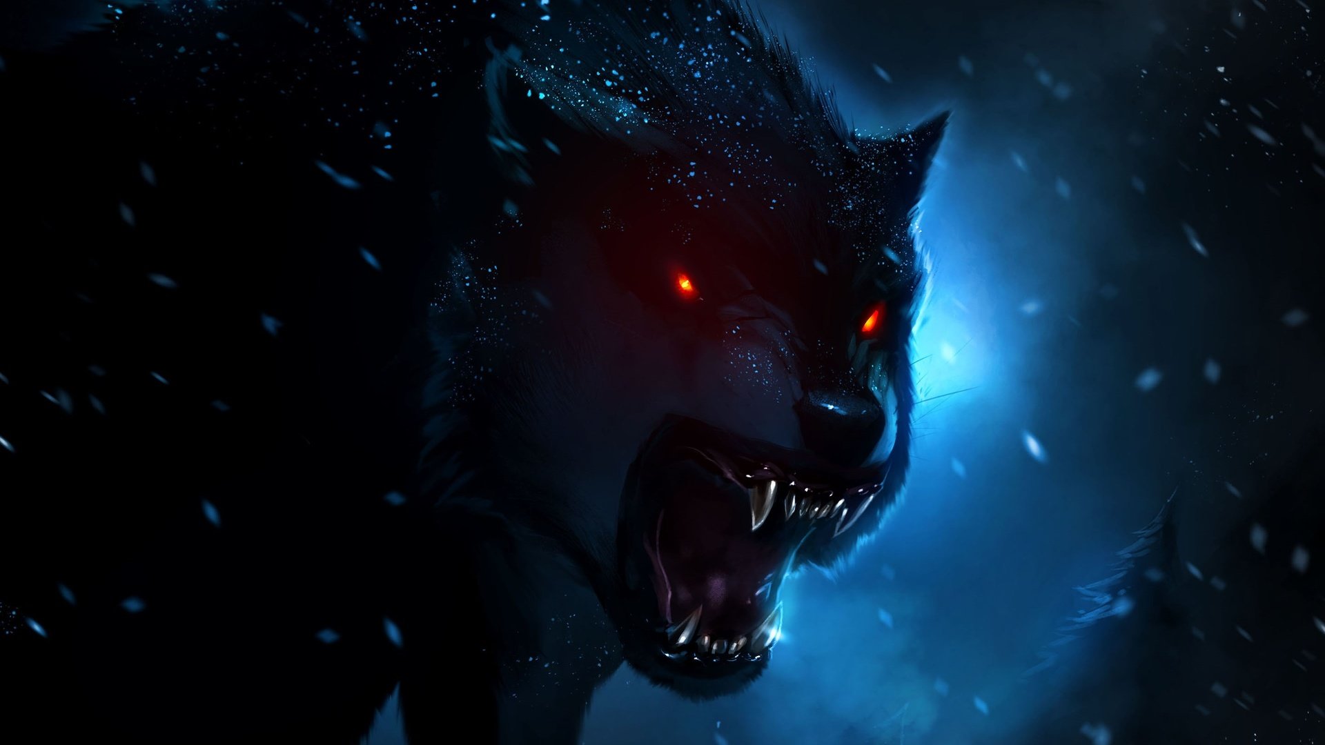 Обои арт, фэнтези, оскал, волк, оборотень, art, fantasy, grin, wolf, werewolf разрешение 2880x1800 Загрузить