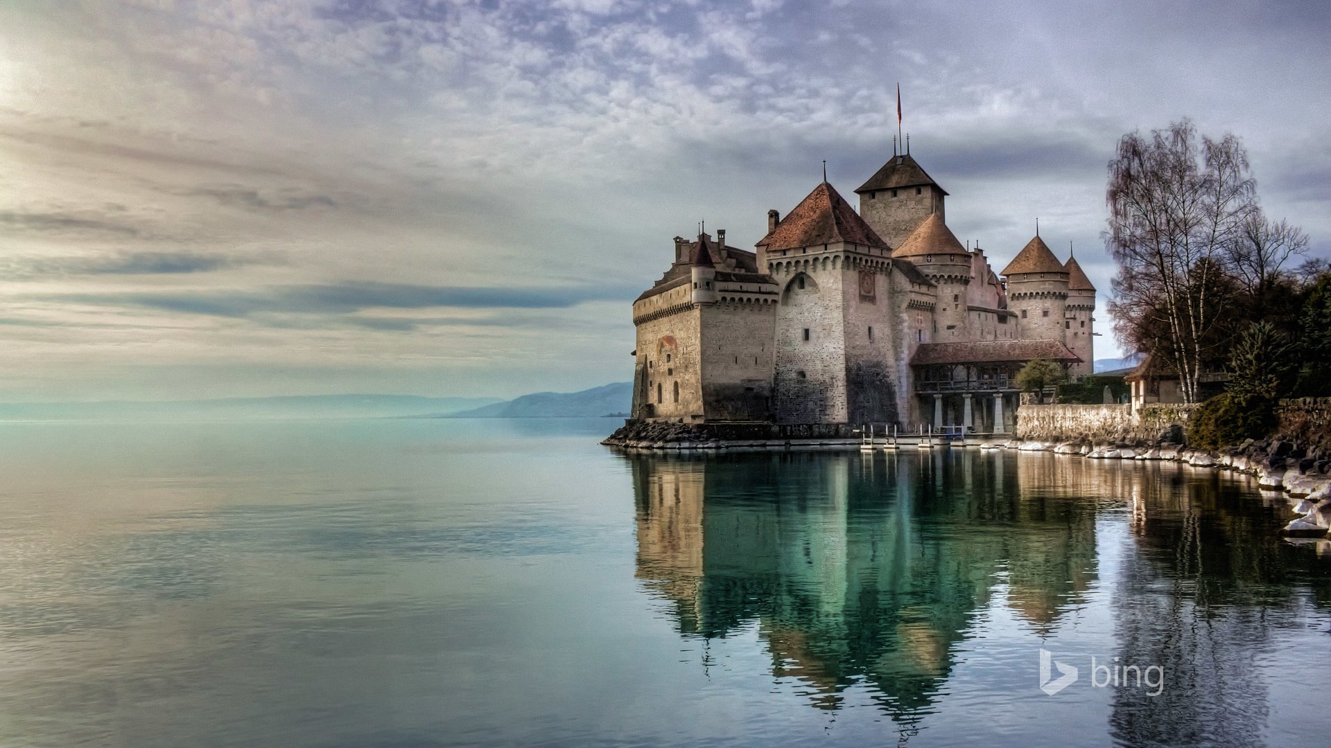 Обои замок, швейцария, архитектура, шильонский замок, bing, castle, switzerland, architecture, chillon castle разрешение 1920x1200 Загрузить