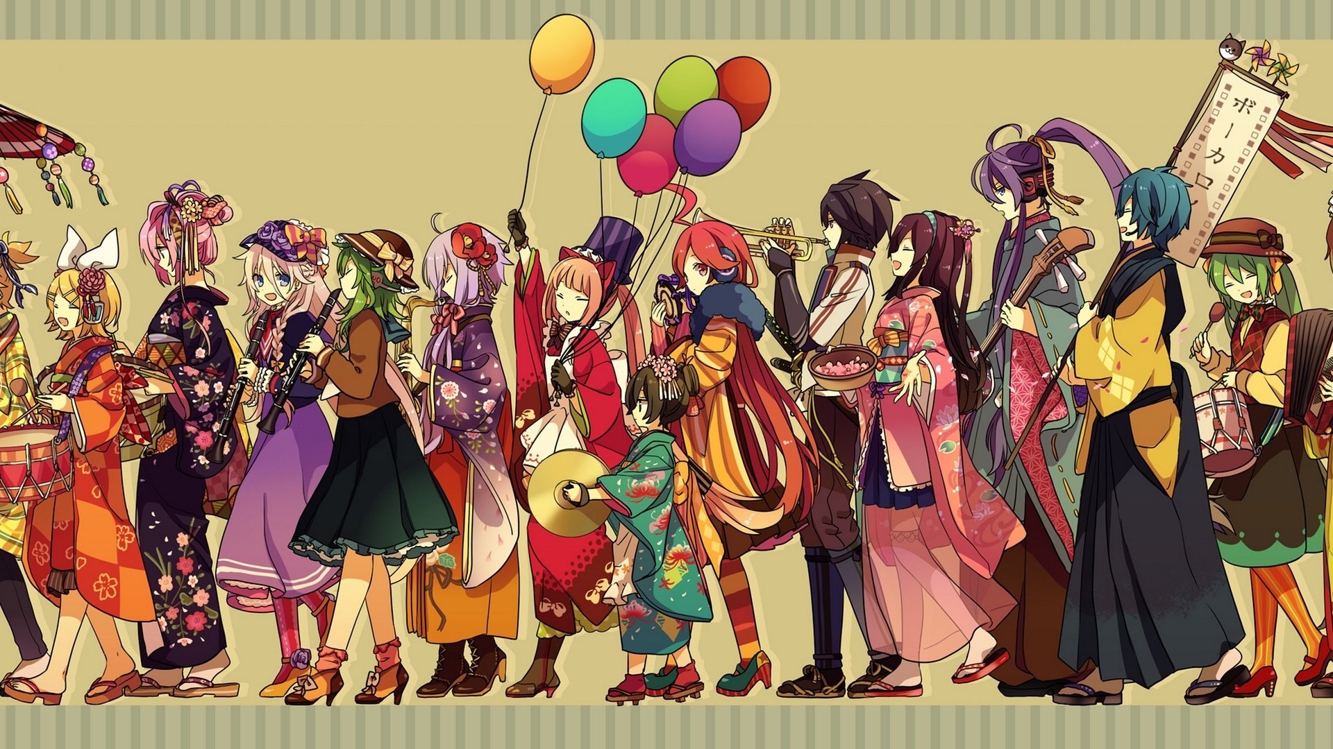 Обои арт, gumi, kaai yuki, девушки, kamui gakupo, mizki, вокалоид, nekomura iroha, vy2, megurine luka, мики, kagamine rin, ия, мику хацунэ, kagamine len, kaito, meiko, yuzuki yukari, akiyoshi, tama-pete, art, girls, vocaloid, miki, ia, hatsune miku разрешение 2409x1080 Загрузить