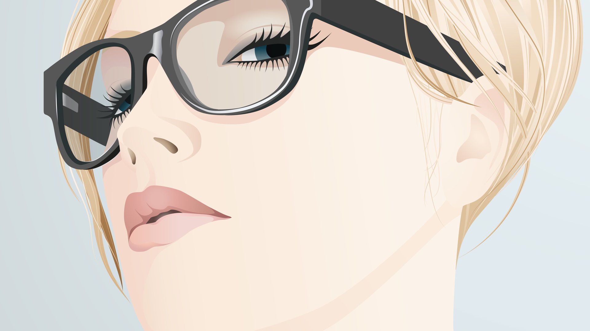 Обои девушка, вектор, блондинка, взгляд, очки, лицо, ресницы, girl, vector, blonde, look, glasses, face, eyelashes разрешение 5900x4172 Загрузить