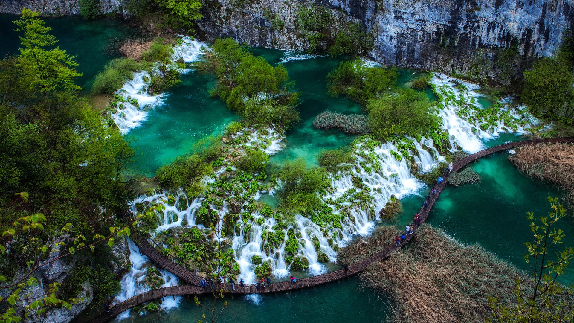 Обои мост, водопад, реки, парки, хорватия, bridge, waterfall, river, parks, croatia разрешение 1920x1200 Загрузить