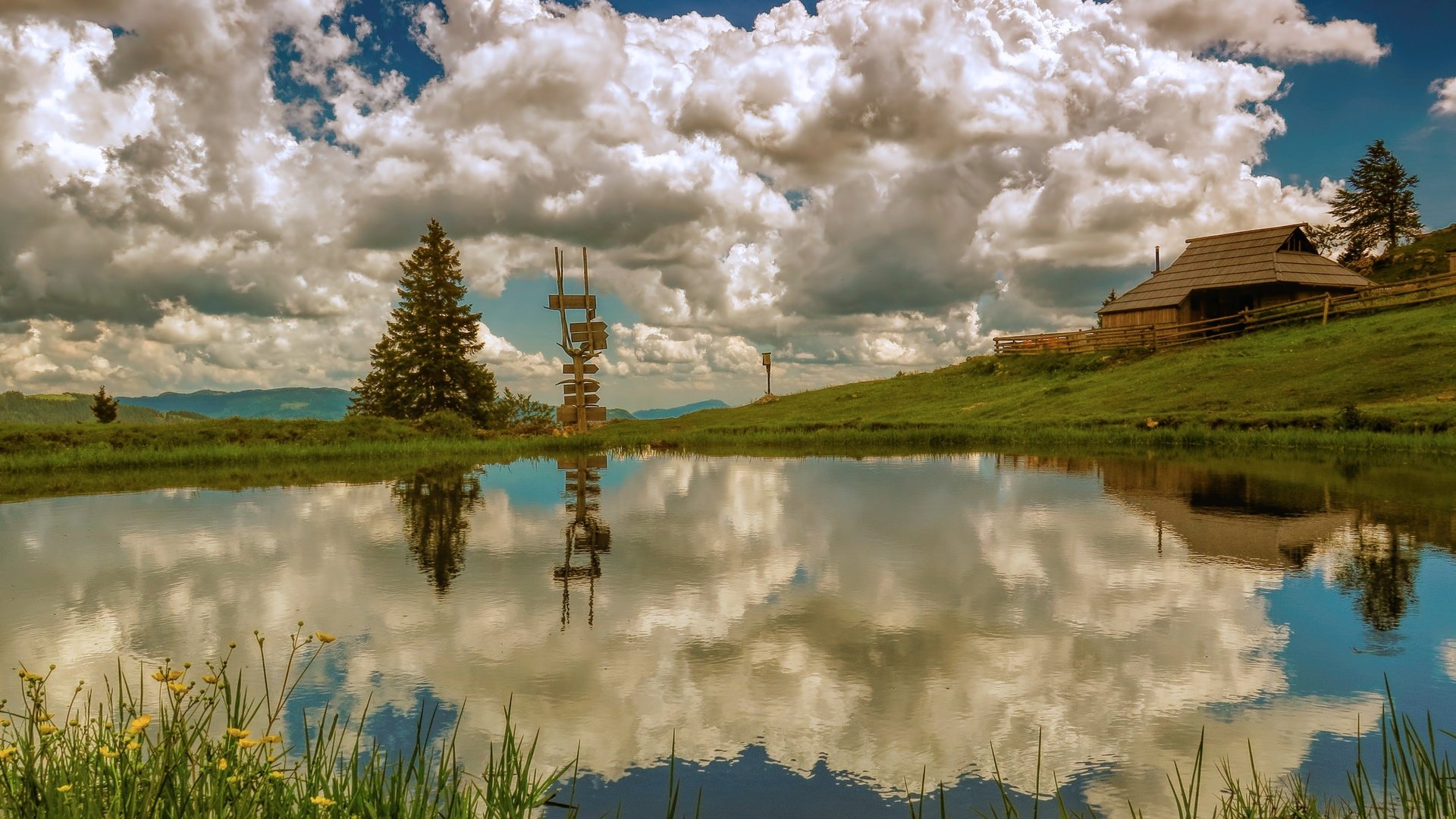 Обои небо, велика планина, облака, velika planina, озеро, природа, отражения, неба, на природе, лейка, словения, the sky, big mountain, clouds, lake, nature, reflection, sky, slovenia разрешение 4000x3000 Загрузить