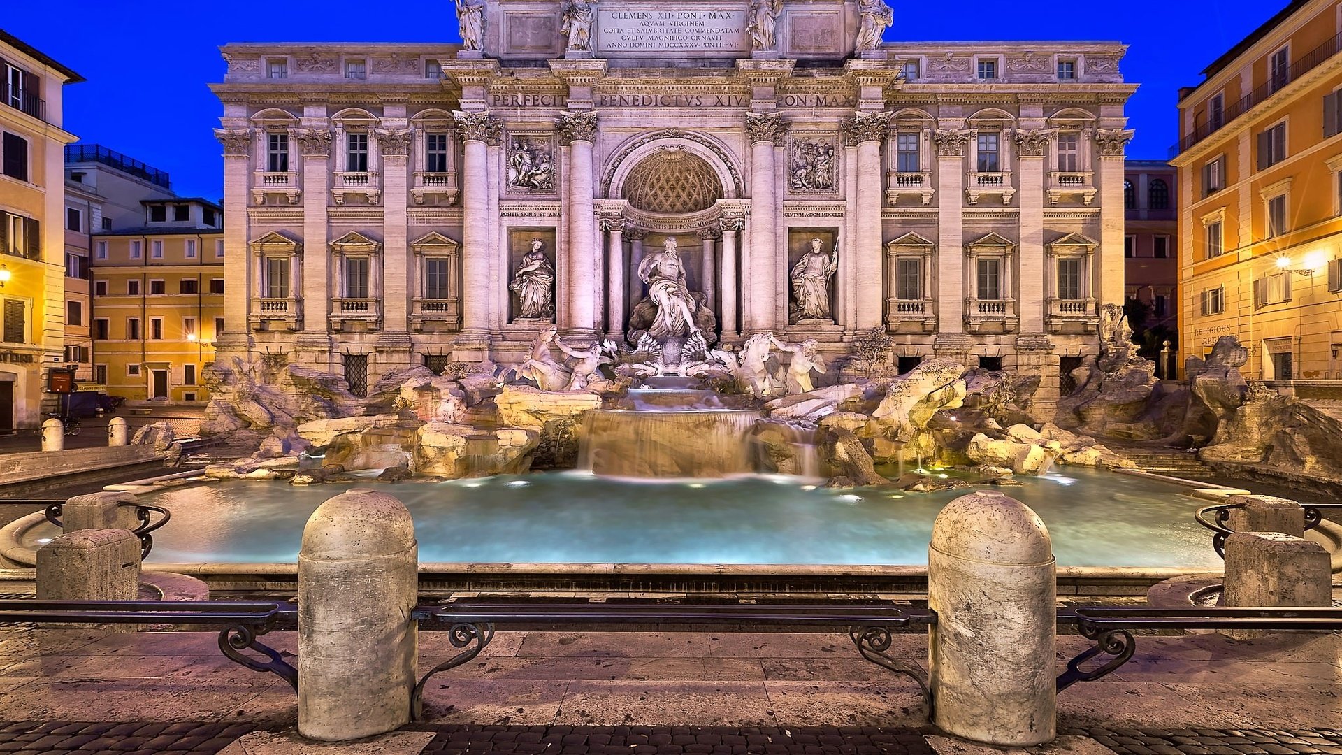 Обои фонтан, италия, рим, скульптуры, треви, фонтан треви, fountain, italy, rome, sculpture, trevi, the trevi fountain разрешение 2048x1639 Загрузить