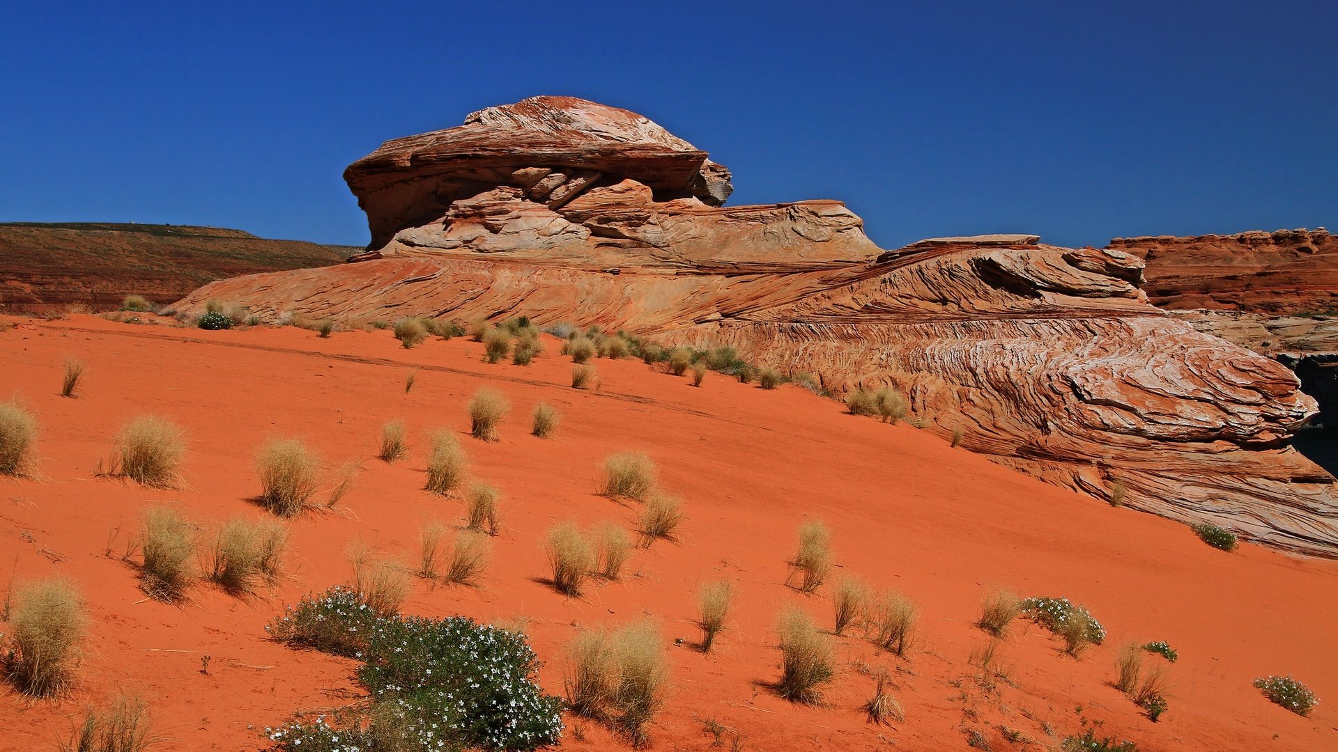 Обои скалы, песок, пустыня, сша, аризона, northern arizona, red rock, rocks, sand, desert, usa, az разрешение 2048x1250 Загрузить
