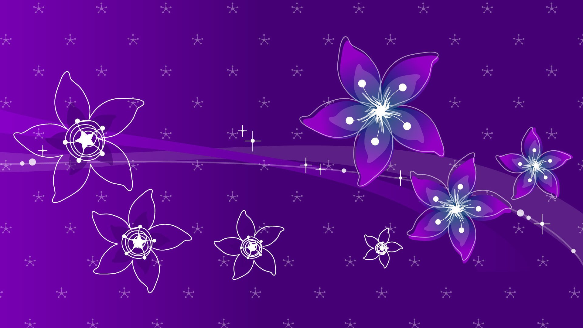 Обои цветы, линии, фон, цвет, фиолетовый, flowers, line, background, color, purple разрешение 1920x1200 Загрузить