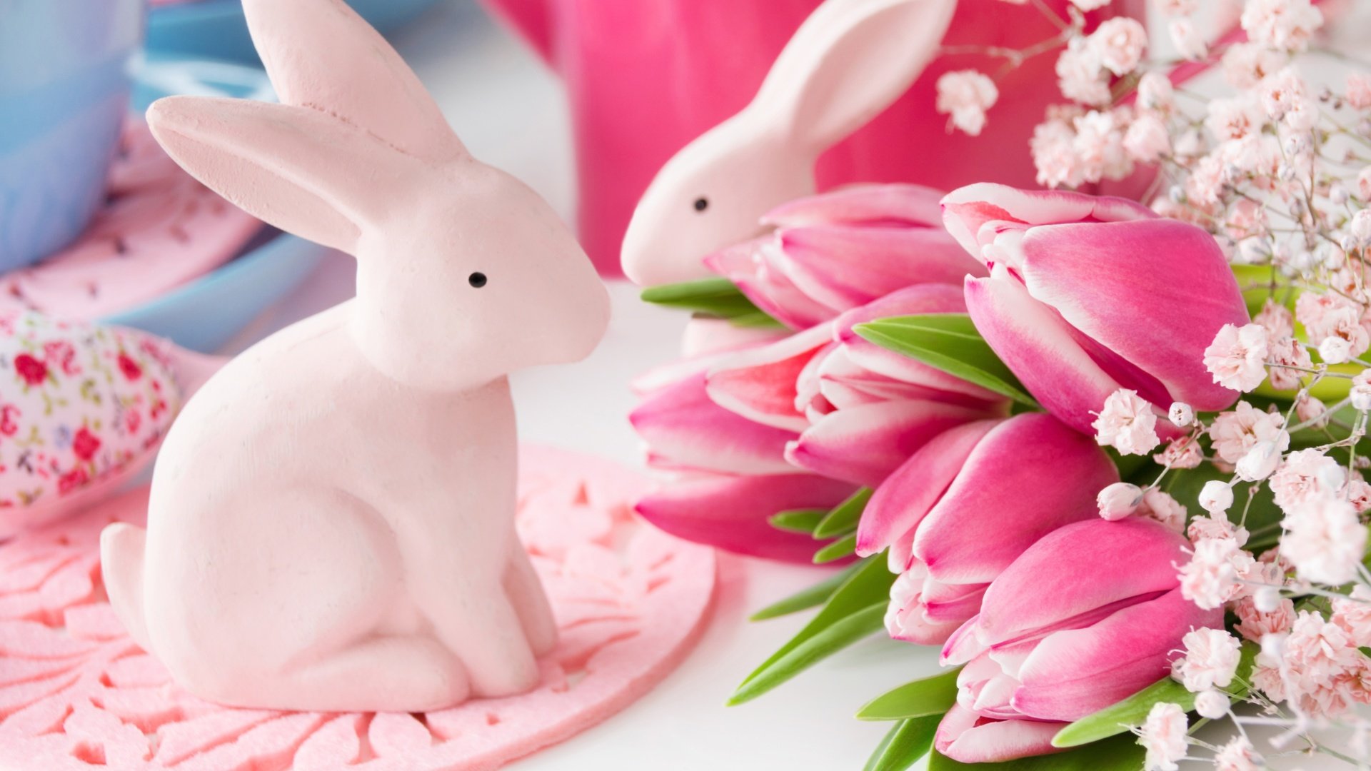 Обои цветы, весна, тюльпаны, кролики, пасха, flowers, spring, tulips, rabbits, easter разрешение 5184x3456 Загрузить