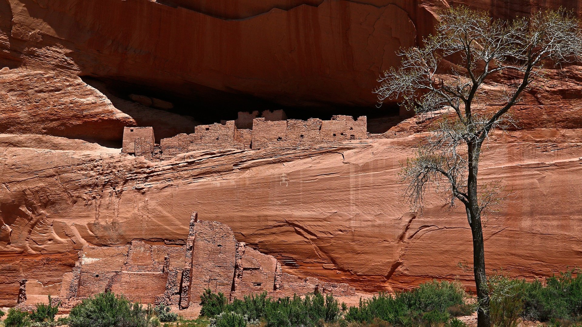 Обои горы, скалы, каньон, сша, аризона, каньон-де-шей, mountains, rocks, canyon, usa, az, canyon de shay разрешение 2048x1125 Загрузить