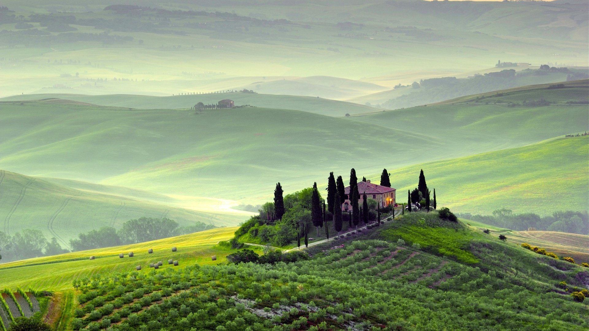 Обои холмы, италия, сопка, виноградник, тоскана, hills, italy, hill, vineyard, tuscany разрешение 1920x1200 Загрузить