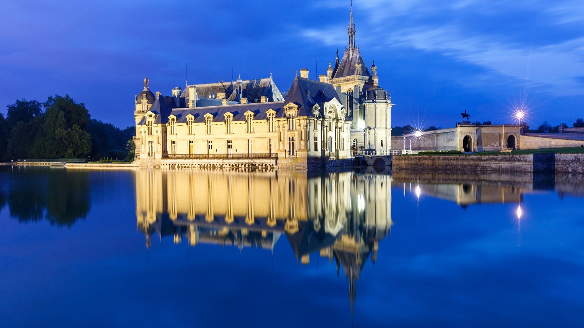 Обои отражение, замок, франция, замок шантийи, chateau de chantilly, шантийи, reflection, castle, france, chantilly castle, chantilly разрешение 4200x2800 Загрузить