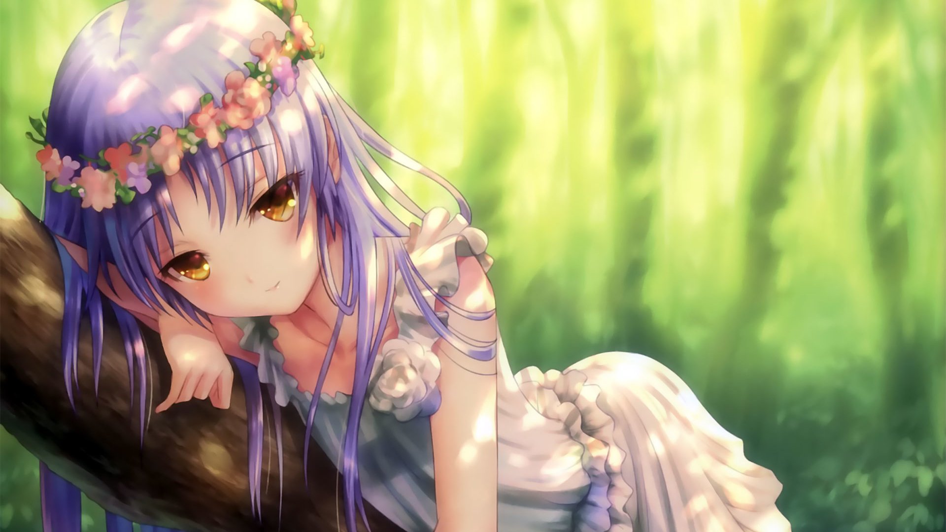 Обои цветы, арт, девушка, платье, аниме, flowers, art, girl, dress, anime разрешение 1920x1200 Загрузить