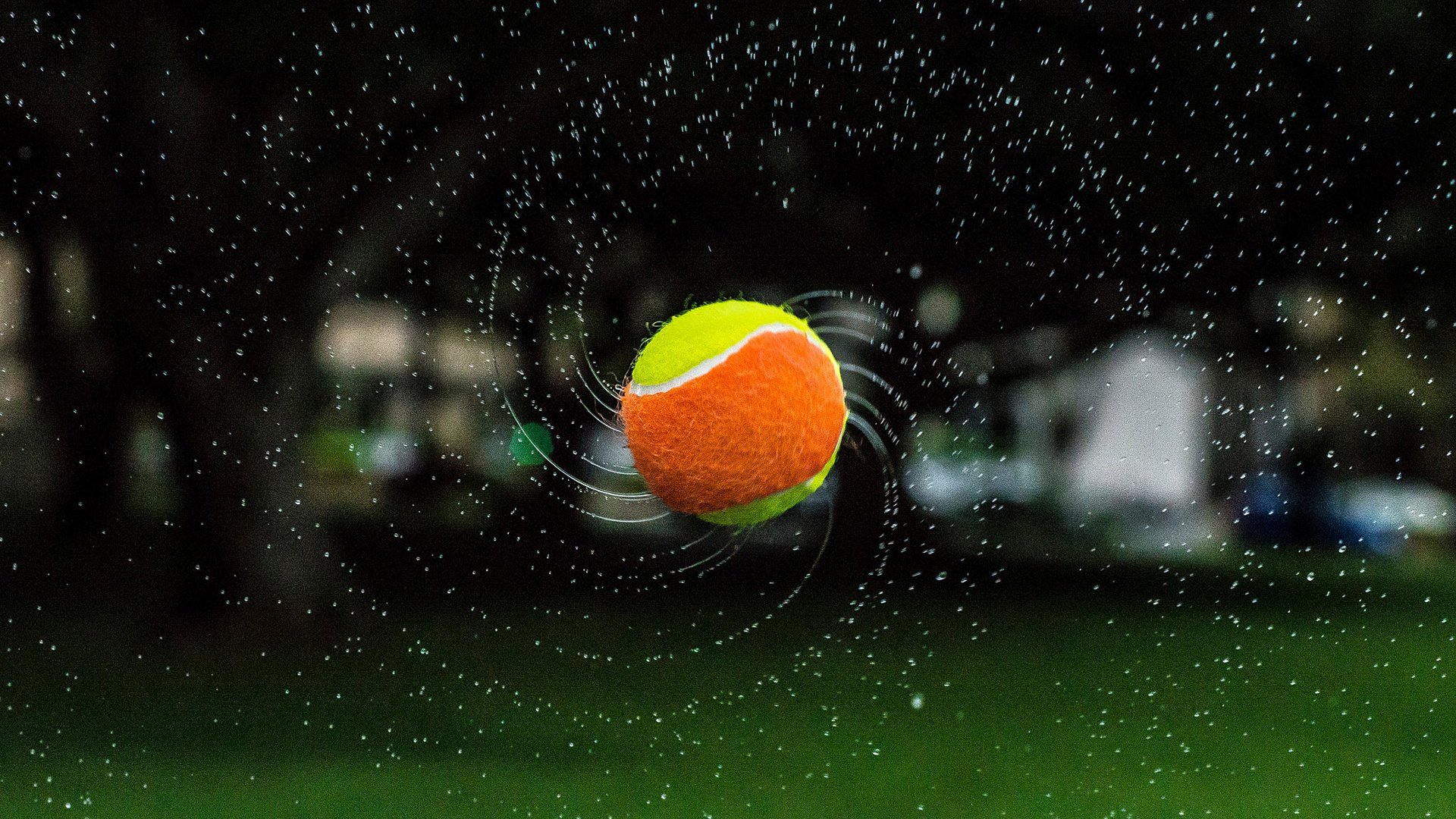 Обои вода, природа, фон, капли, мяч, теннис, water, nature, background, drops, the ball, tennis разрешение 1920x1200 Загрузить