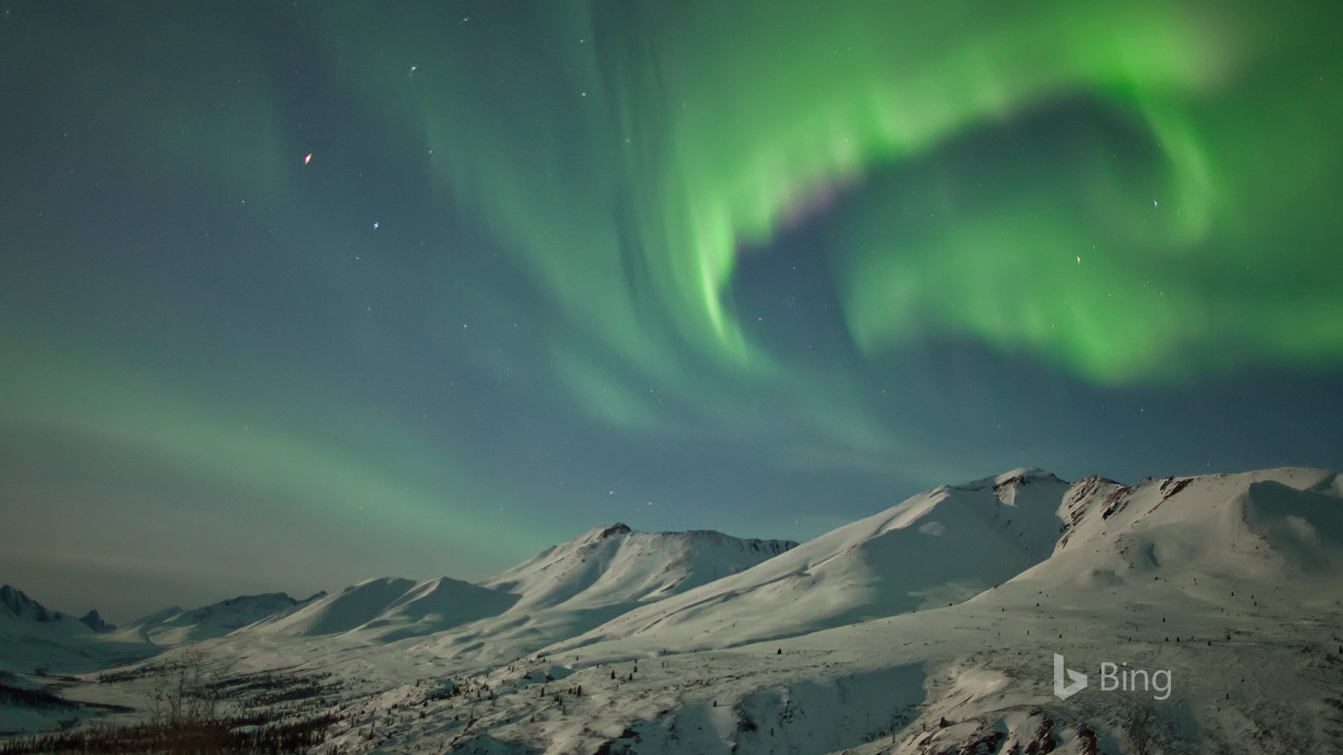 Обои горы, снег, зима, пейзаж, северное сияние, арктика, mountains, snow, winter, landscape, northern lights, arctic разрешение 1920x1200 Загрузить