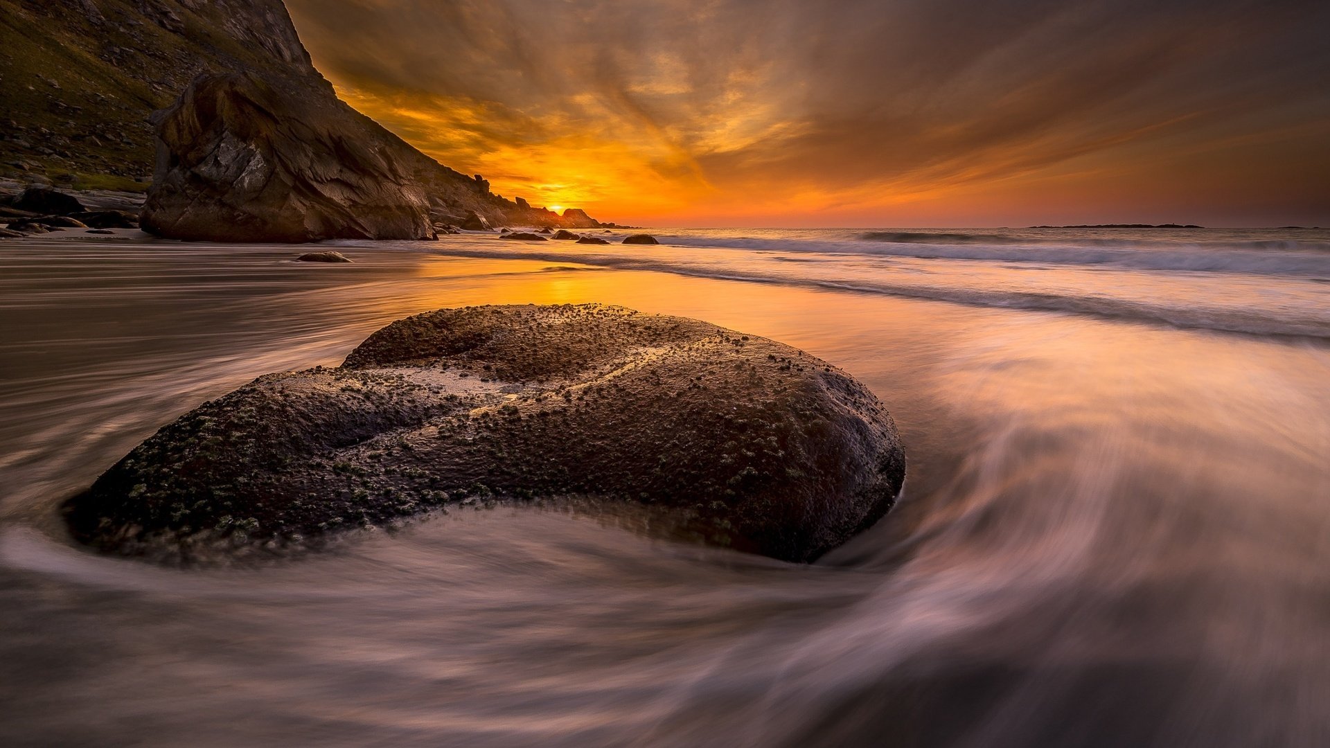 Обои скалы, камни, закат, море, пляж, побережье, rocks, stones, sunset, sea, beach, coast разрешение 2048x1367 Загрузить