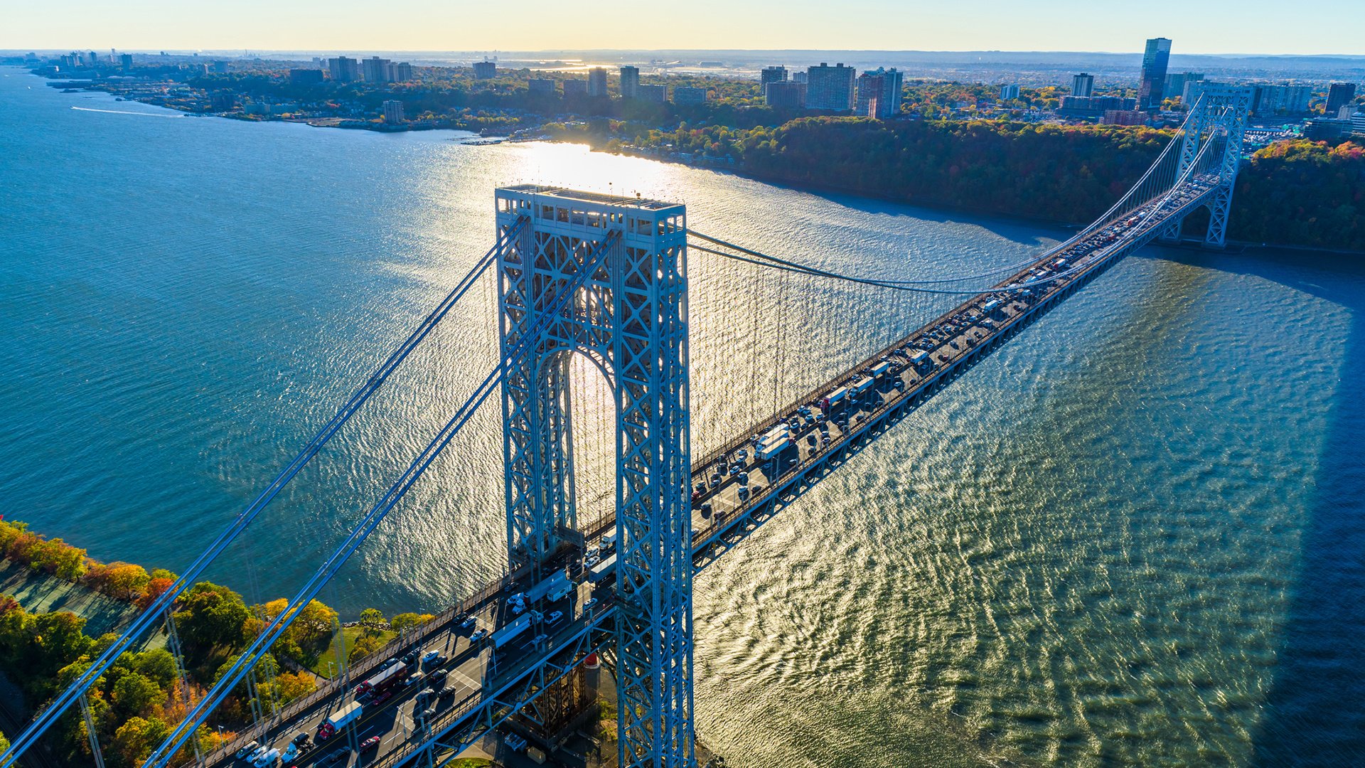 Обои мост, город, сша, нью-йорк, george washington bridge, dszc, bridge, the city, usa, new york разрешение 1920x1200 Загрузить