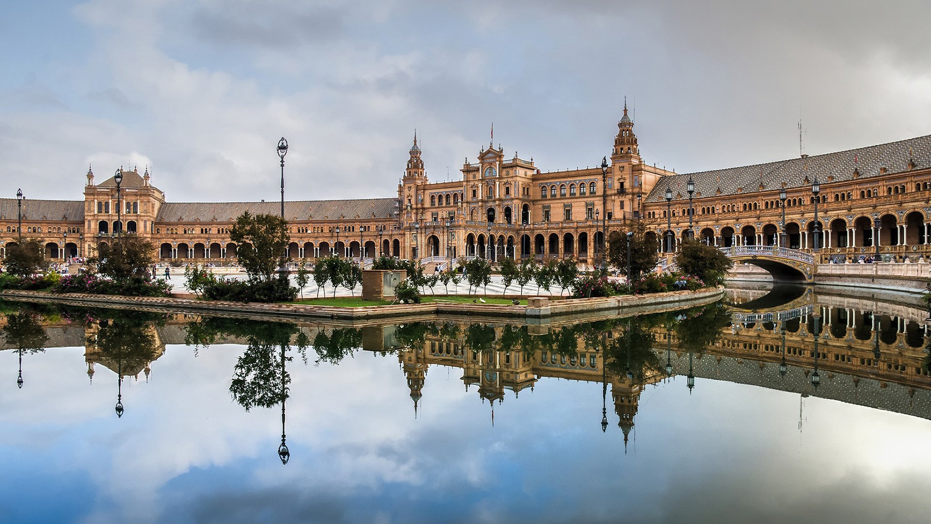 Обои архитектура, дворец, испания, площадь, севилья, architecture, palace, spain, area, seville разрешение 1920x1200 Загрузить