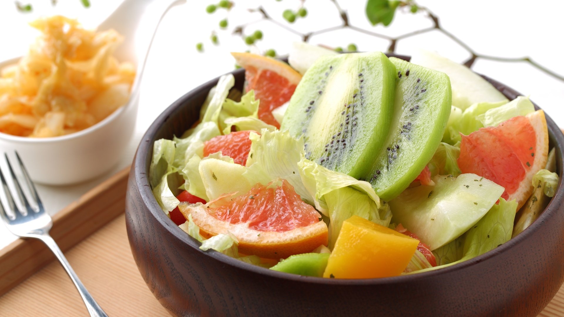 Обои фрукты, киви, грейпфрут, салат, фруктовый салат, fruit, kiwi, grapefruit, salad, fruit salad разрешение 3000x2000 Загрузить