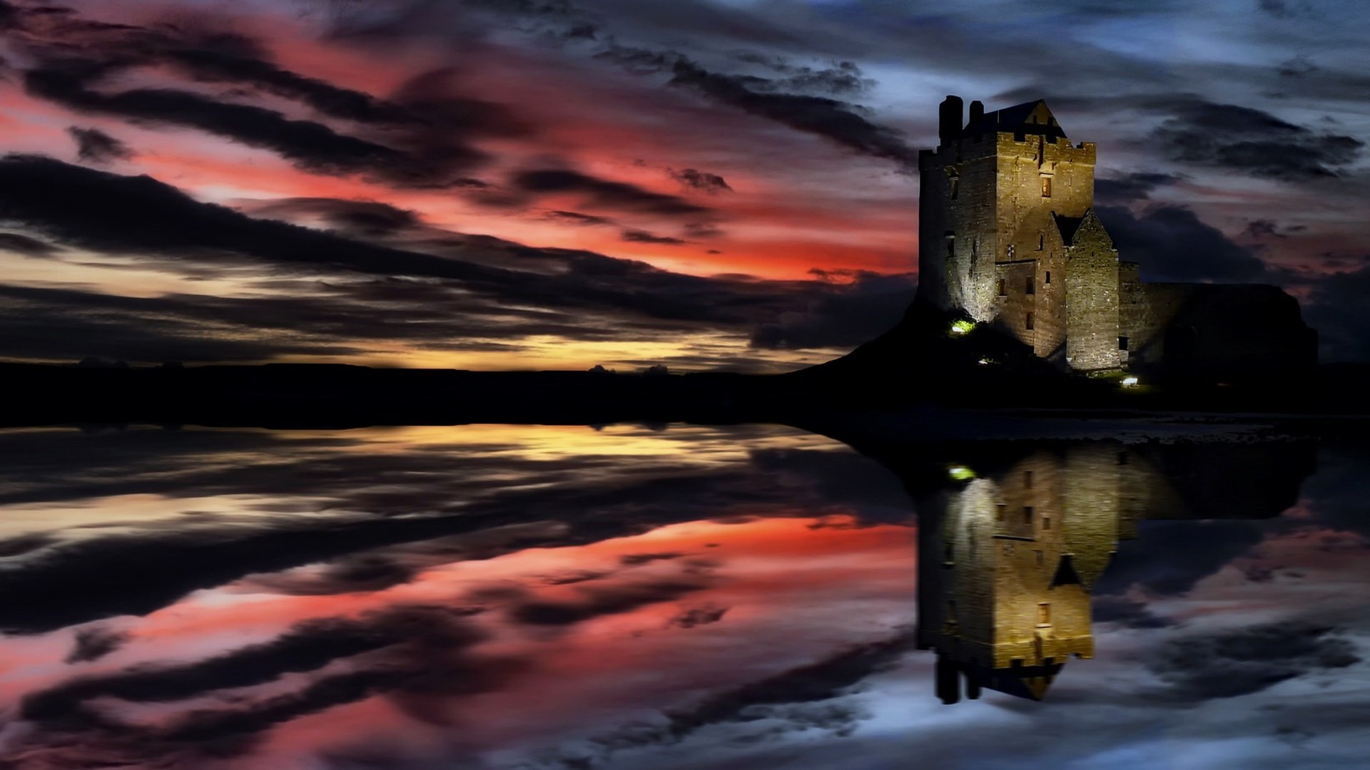 Обои небо, природа, закат, горизонт, замок, ирландия, galway, dunguaire castle, dunguaire, the sky, nature, sunset, horizon, castle, ireland разрешение 1920x1100 Загрузить