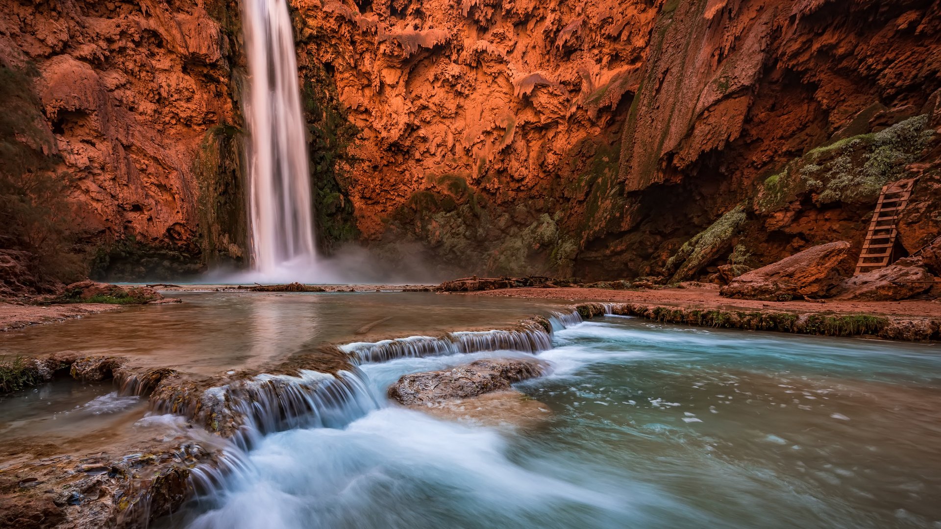 Обои река, природа, пейзаж, водопад, каньон, michael wilson, river, nature, landscape, waterfall, canyon разрешение 3840x2400 Загрузить