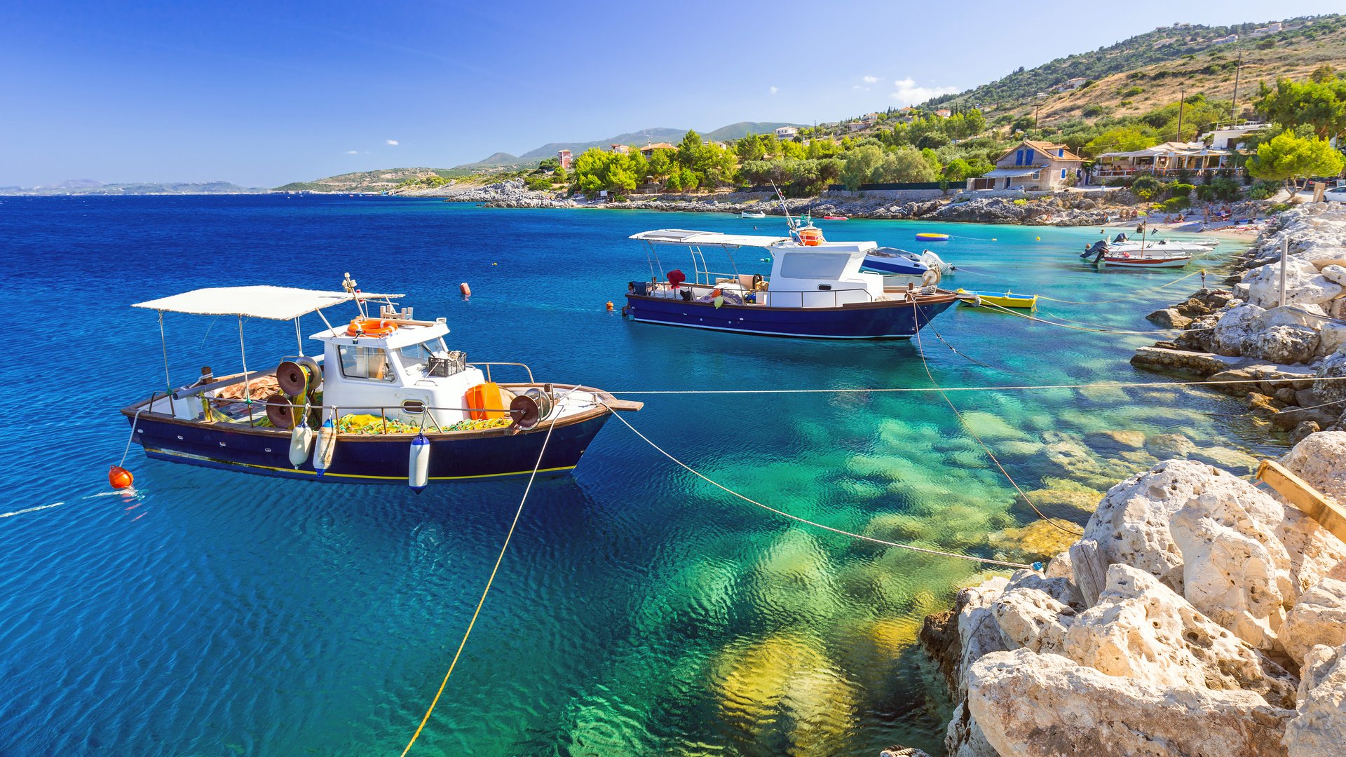 Обои море, лодки, греция, 4, sea, boats, greece разрешение 5399x3600 Загрузить