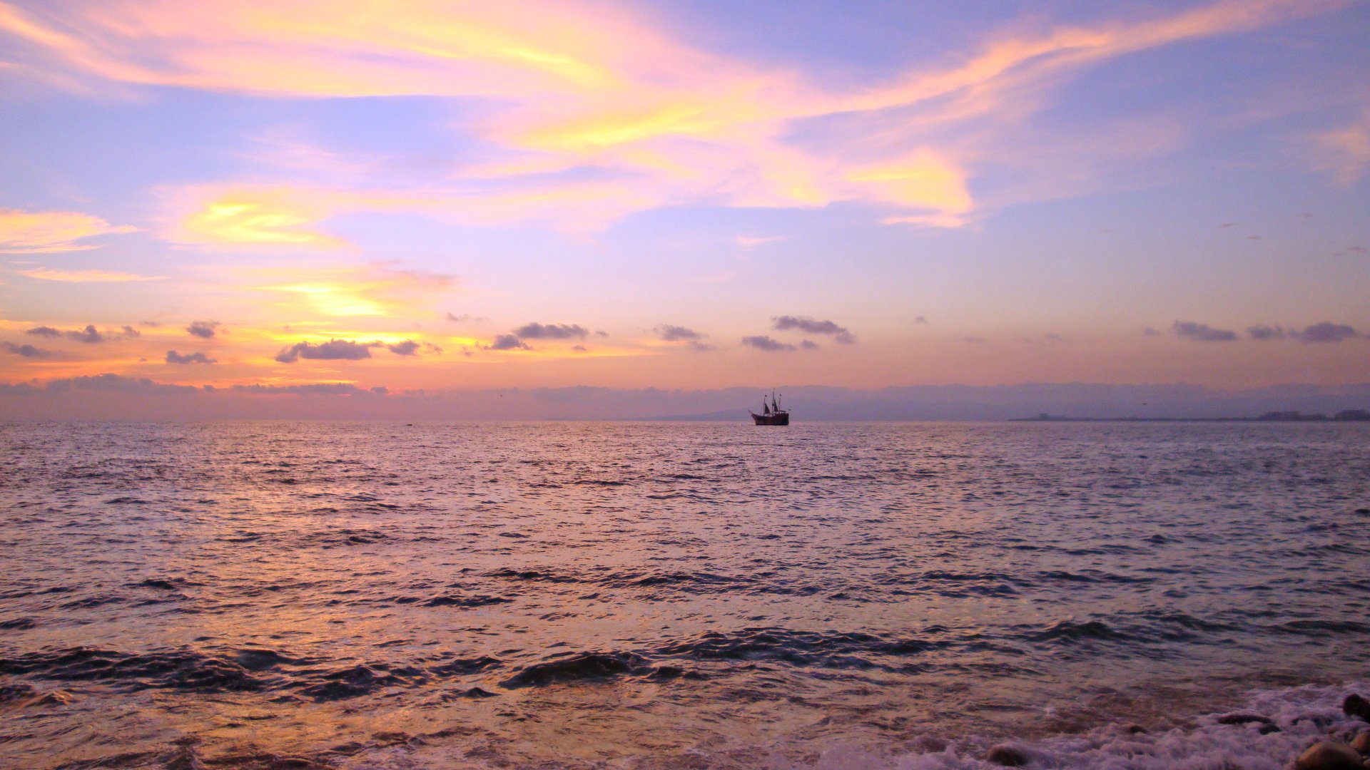 Обои небо, закат, море, горизонт, корабль, 9, the sky, sunset, sea, horizon, ship разрешение 3648x2736 Загрузить