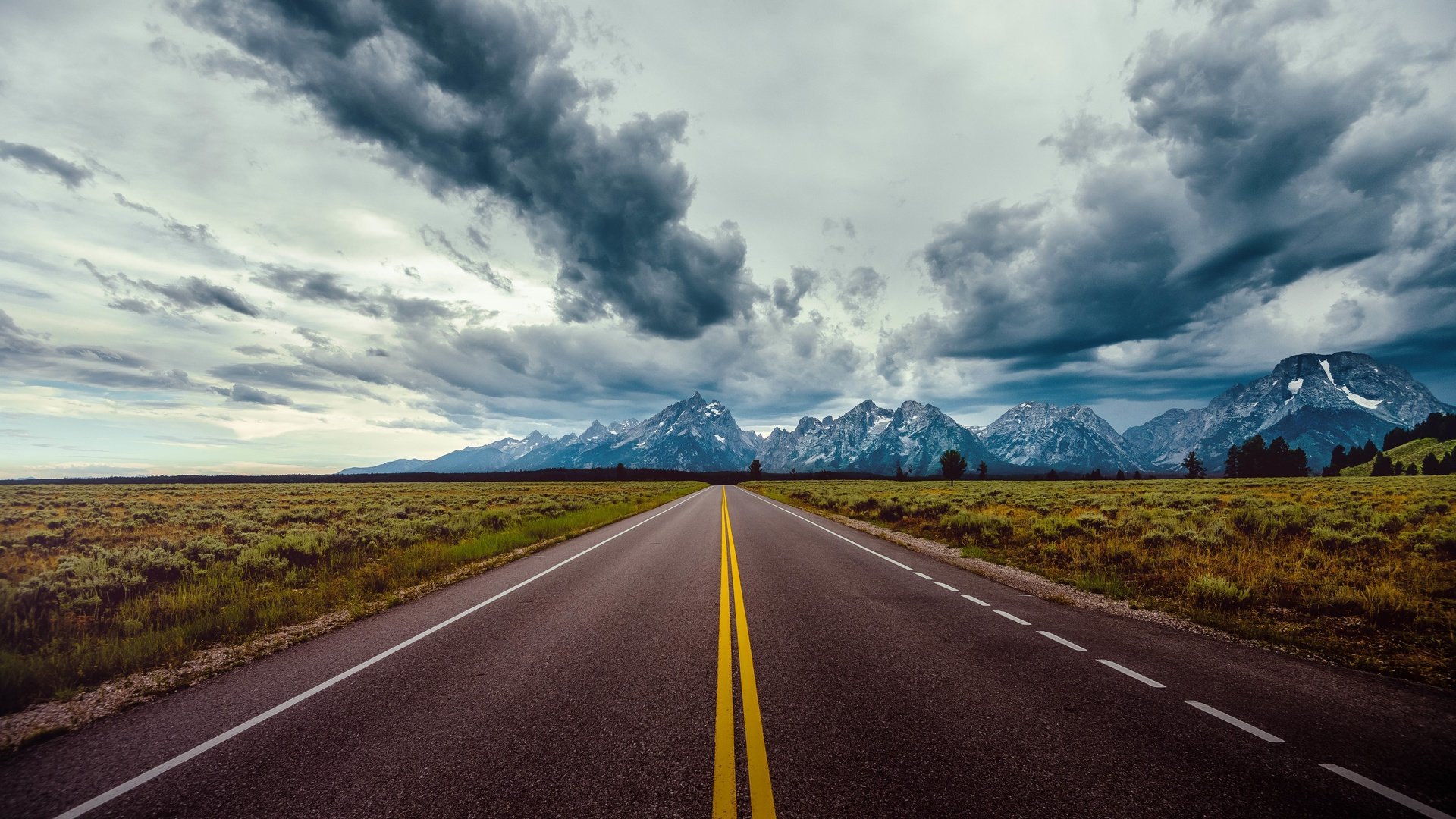 Обои небо, дорога, облака, горы, природа, the sky, road, clouds, mountains, nature разрешение 7843x4462 Загрузить