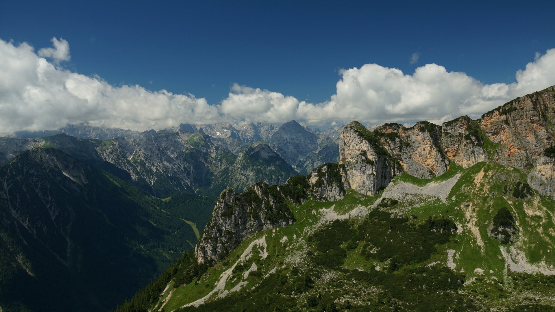 Обои небо, облака, горы, скалы, природа, пейзаж, австрия, тироль, the sky, clouds, mountains, rocks, nature, landscape, austria, tyrol разрешение 6000x4000 Загрузить