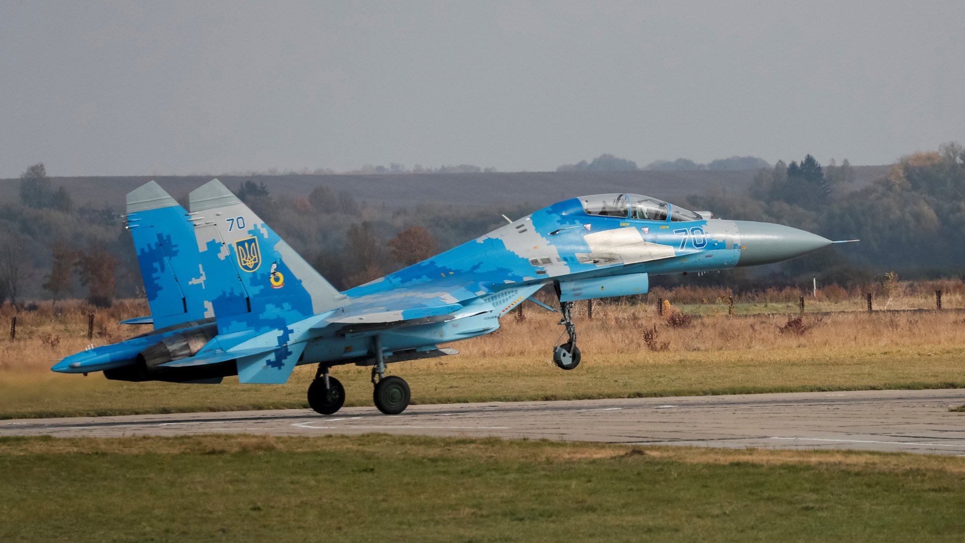 Обои истребитель, украина, су-27, ввс украины, су-27уб, fighter, ukraine, su-27, ukrainian air force, su-27ub разрешение 2112x1188 Загрузить