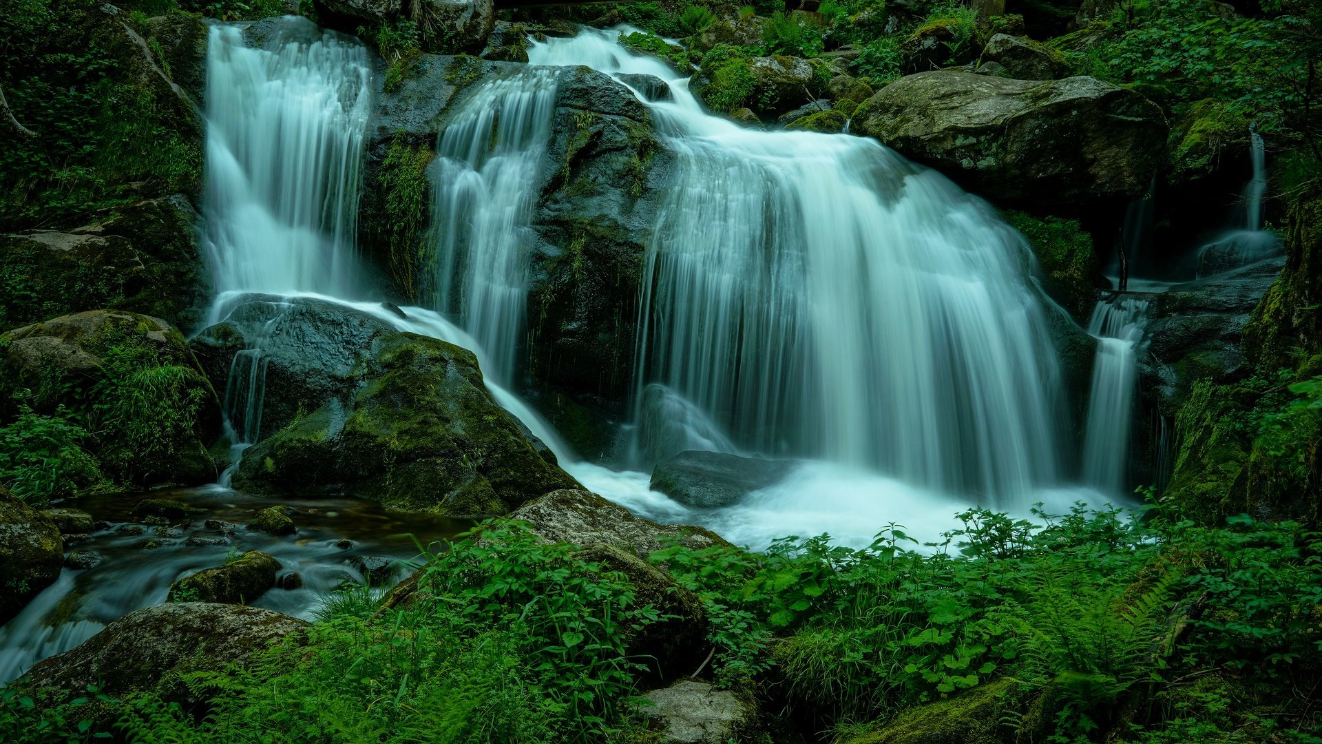 Обои камни, водопад, поток, stones, waterfall, stream разрешение 3840x2160 Загрузить