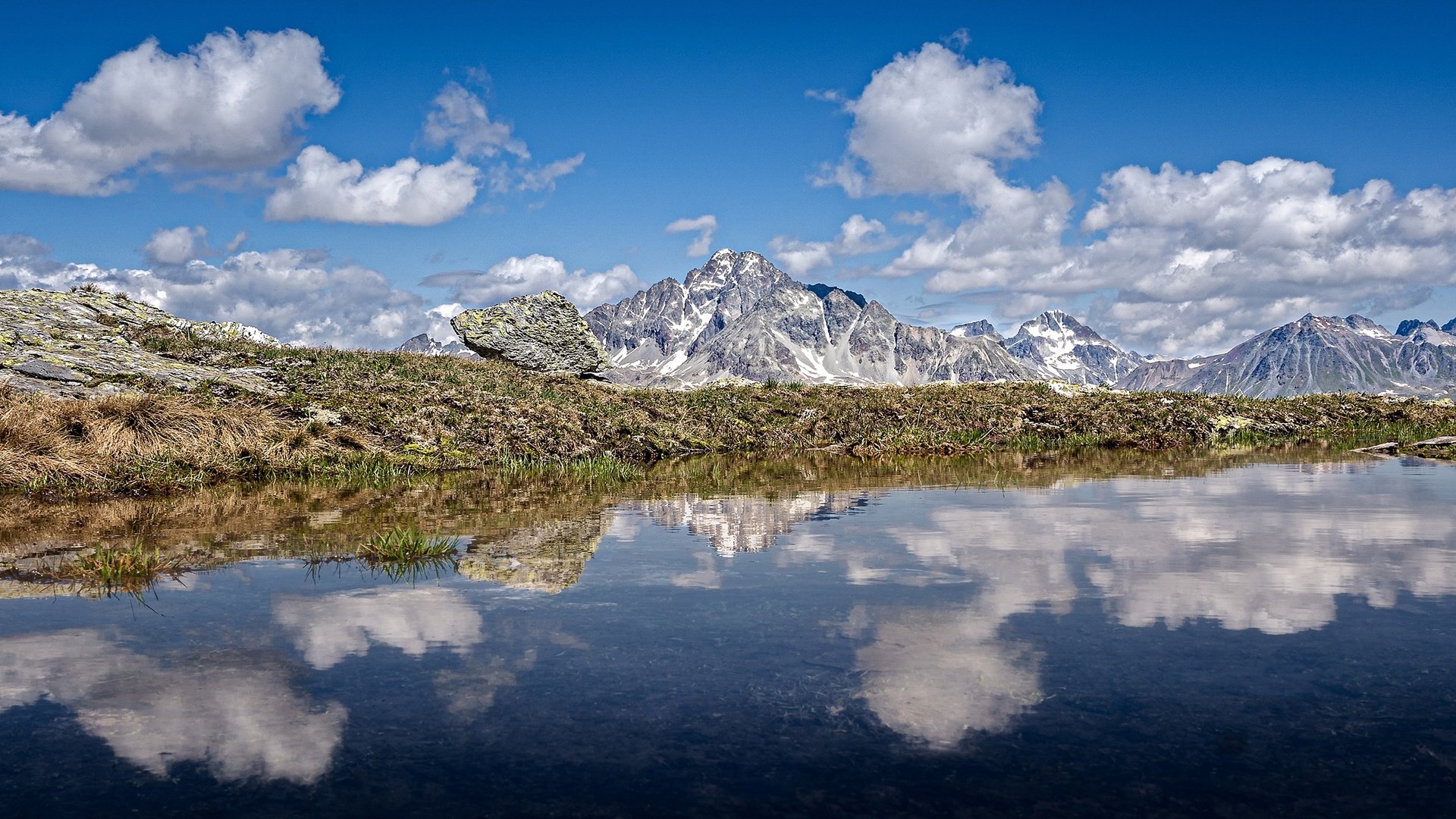 Обои озеро, горы, отражение, панорама, швейцария, энгадин, swiss alps, lake, mountains, reflection, panorama, switzerland, engadine разрешение 3800x1202 Загрузить