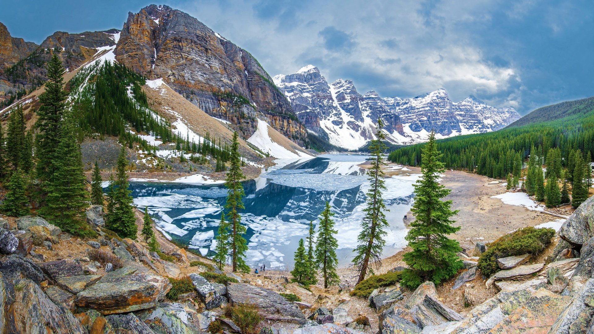 Обои река, горы, природа, лёд, высота, river, mountains, nature, ice, height разрешение 5200x2925 Загрузить