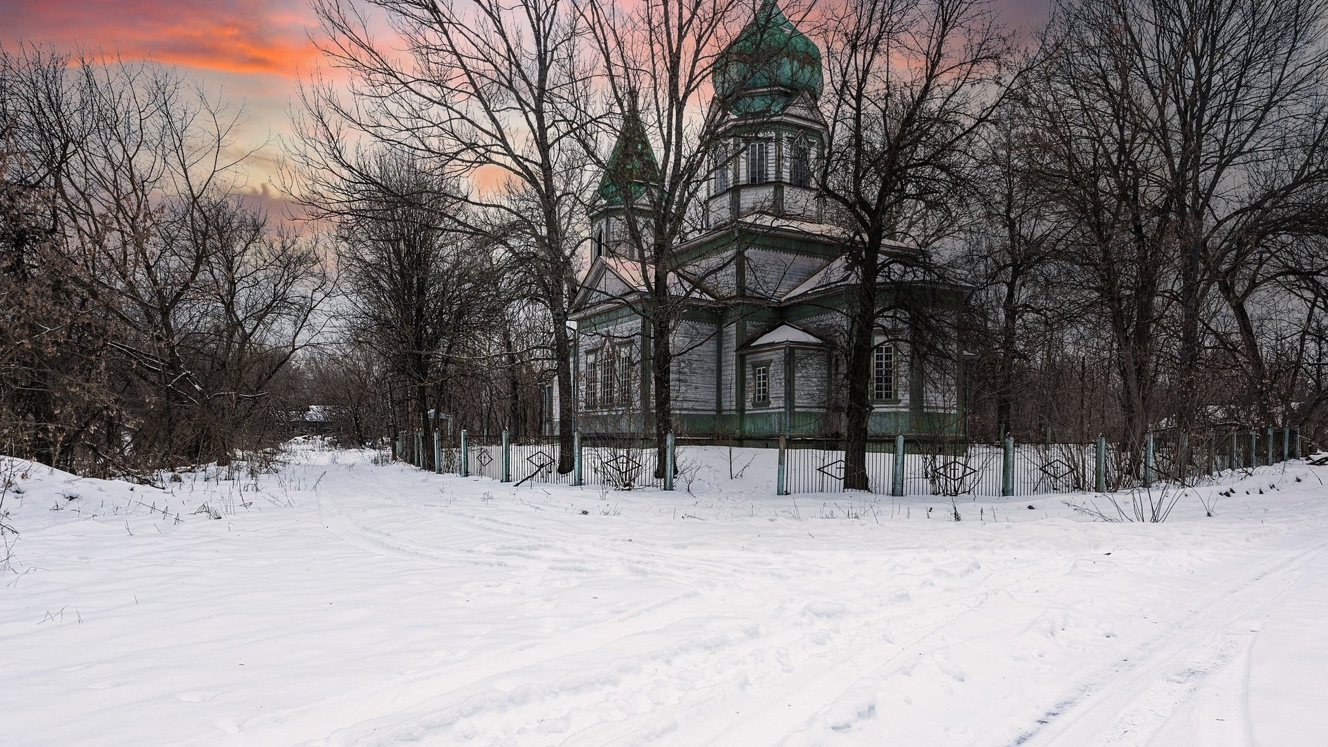 Обои храм, закат, зима, temple, sunset, winter разрешение 2048x1300 Загрузить