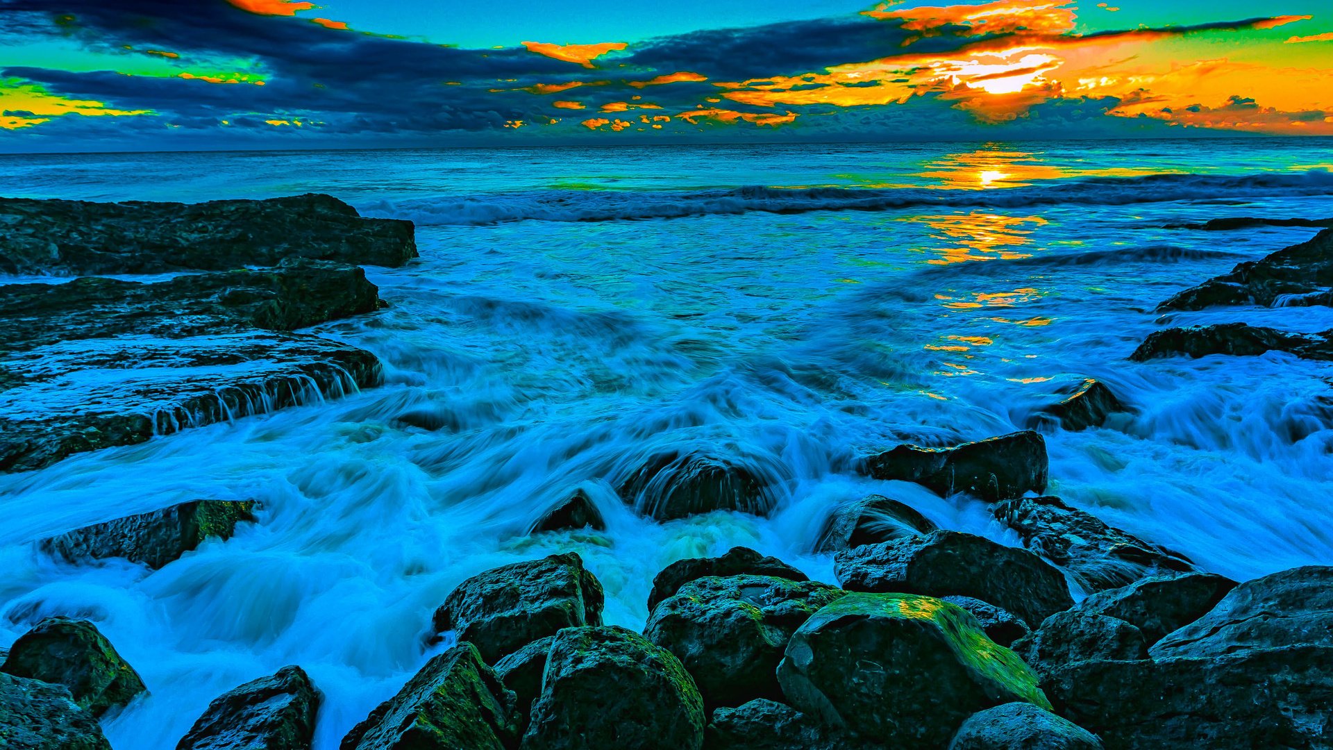 Обои закат на море, sunset on the sea разрешение 3200x2025 Загрузить