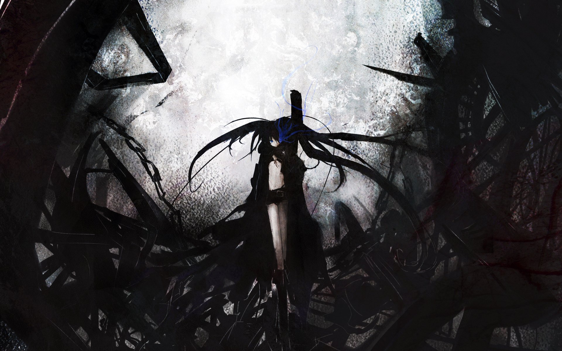 Обои арт, black rock shooter, мистика, art, mystic разрешение 3500x2684 Загрузить